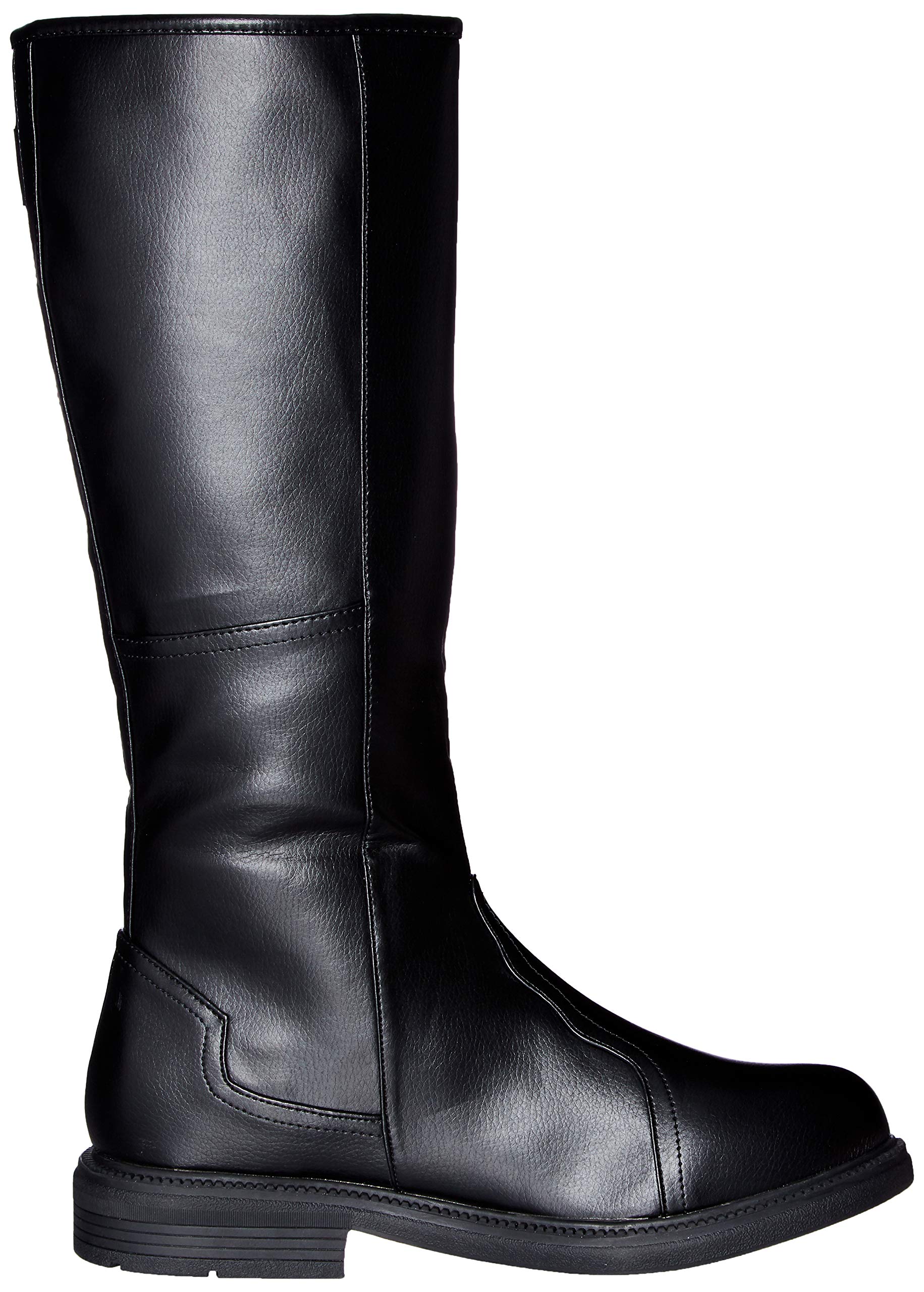 Ellie Shoes - Ren Men's Black Leather Boots Size 8-9 | Waterproof Winter Boots for Outdoor Work & Hiking | Comfortable Slip Resistant Work Boots