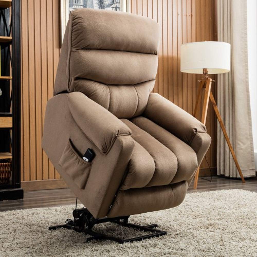 **Power Lift Recliner Chair for Elderly - Overstuffed Comfort with Padded Arms - Electric Reclining Chair for Living Room, Bedroom & Office - Perfect for Relaxation, Mobility Assistance & Home Decor**