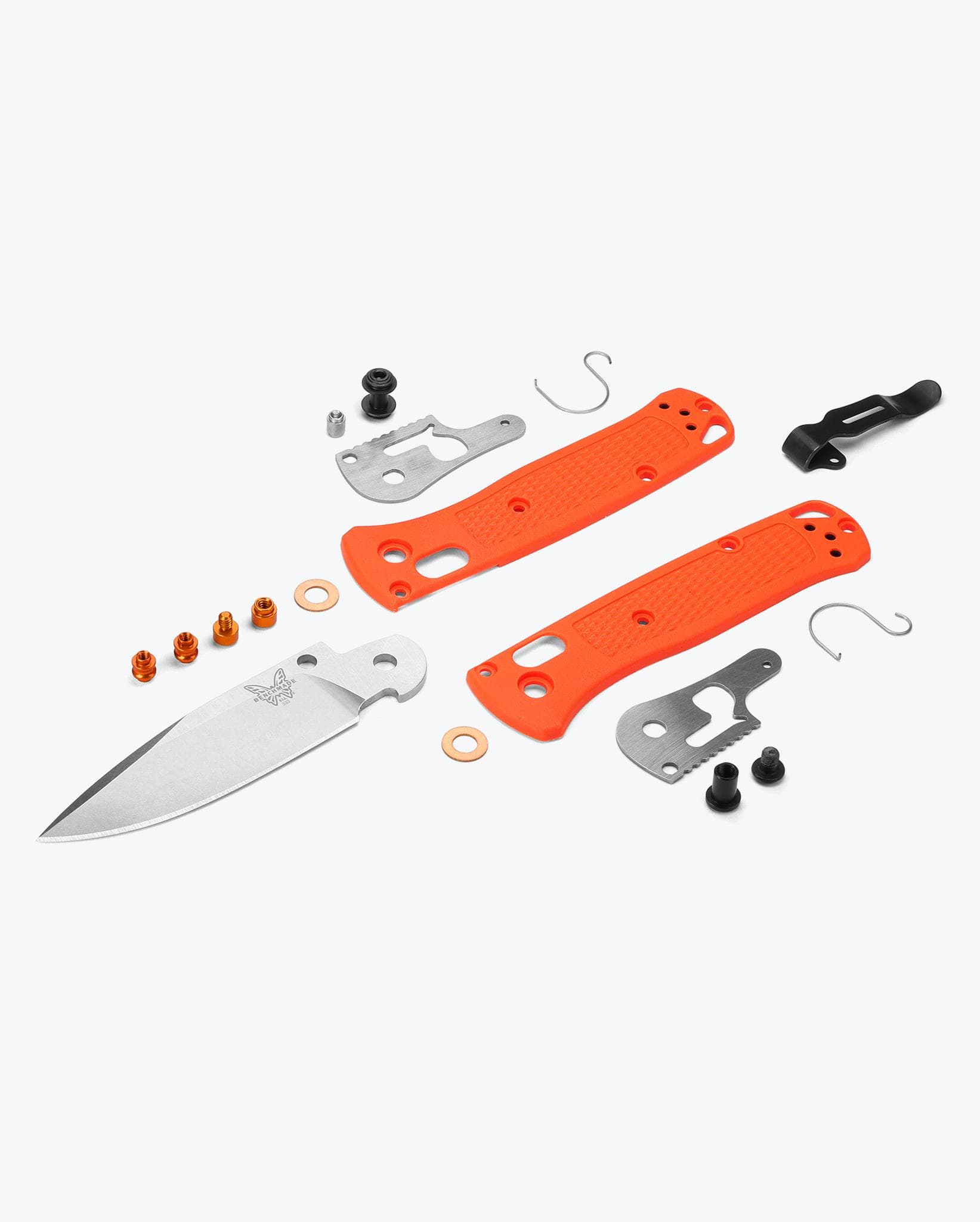 Benchmade Mini Bugout® Folding Knife - Orange Grivory® Handle, EDC Pocket Knife for Outdoor, Camping & Everyday Carry