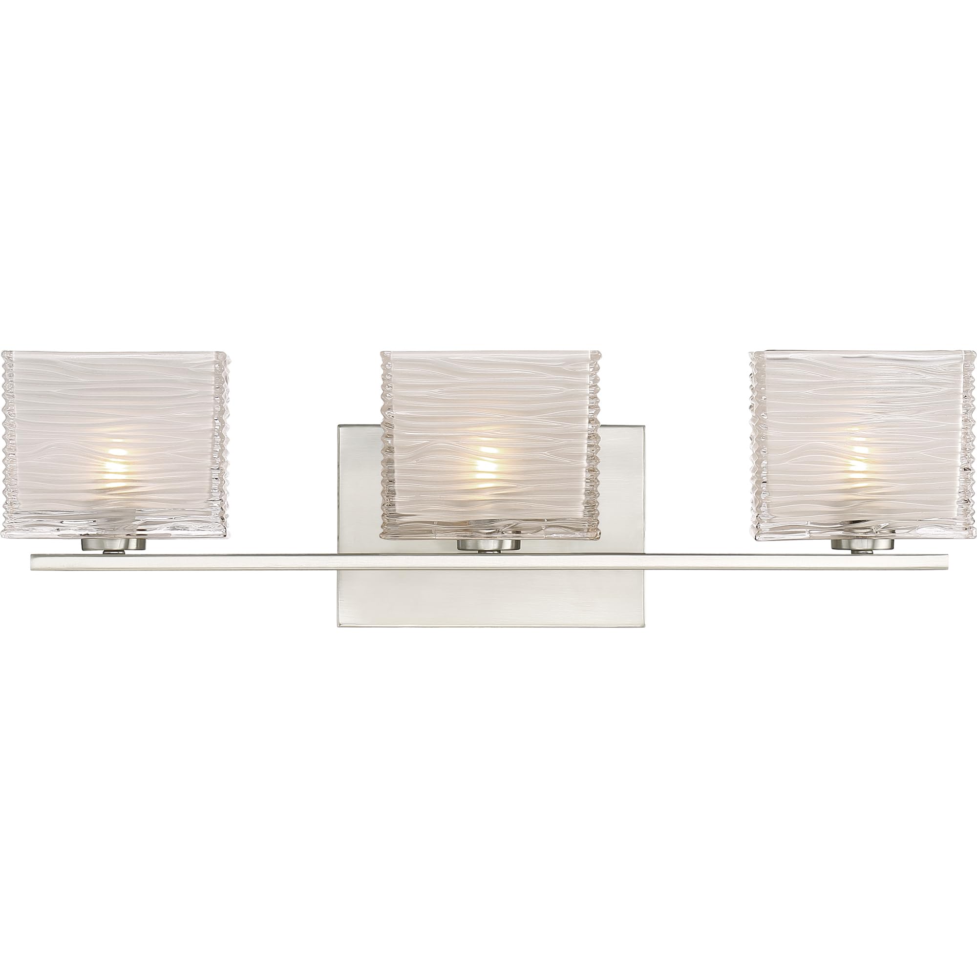 Quoizel WCP8603BN 3-Light Bathroom Vanity Light Fixture - 180W Brushed Nickel Finish - Perfect for Modern Bathrooms & Powder Rooms