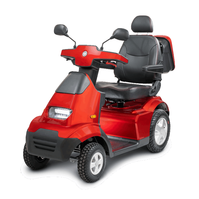 Afikim Afiscooter S4 4-Wheel Electric Mobility Scooter for Adults & Seniors - Lightweight, Foldable, Long-Range - Perfect for Shopping, Travel & Outdoor Activities (Grey, New)