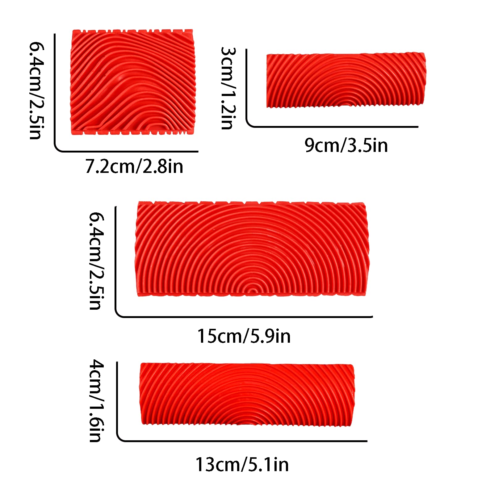 4PCS Wood Grain Tool Set for DIY Painting & Wall Art Decoration