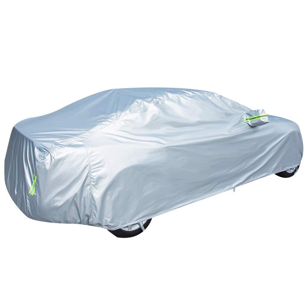 DUWEN All-Weather Car Cover for Audi Q7 - Waterproof, UV Protection, Windproof, Dustproof & Scratch Resistant Outdoor Car Tarpaulin (Silver-Cotton) | Perfect for Parking, Travel & Long-Term Vehicle Protection