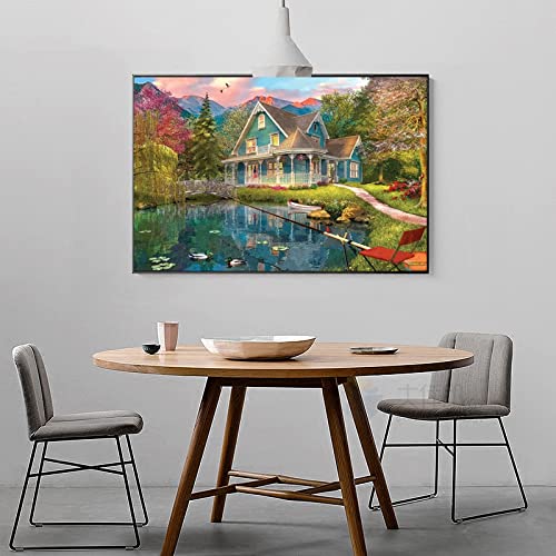 500-Piece Jigsaw Puzzle for Adults & Kids - Mountain Villa Scenery (20.5