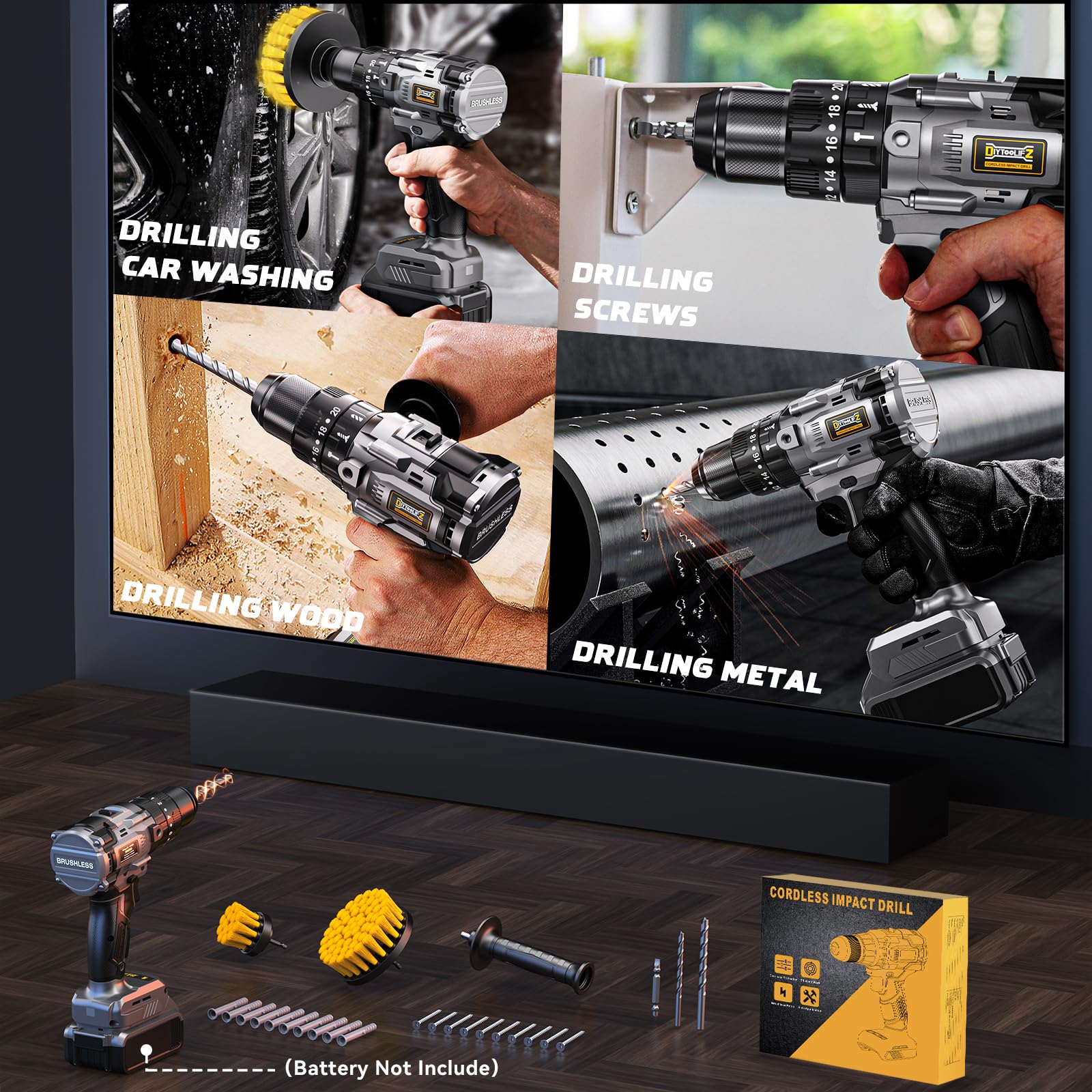 **Dewalt 20V Cordless Power Drill Kit - 3 Modes, 1/2 Inch Keyless Chuck, Variable Speed, 20 Position Electric Drill Driver for Home, Garden & DIY Projects (Battery Not Included)**