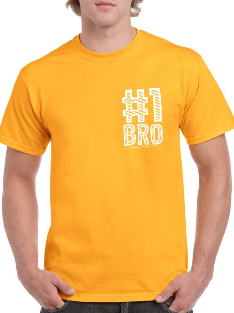 #1 Bro Chalk Fraternity Graphic Men's T-Shirt - Comfortable Cotton Crewneck Tee for College Greek Life, Brotherhood Events & Casual Wear