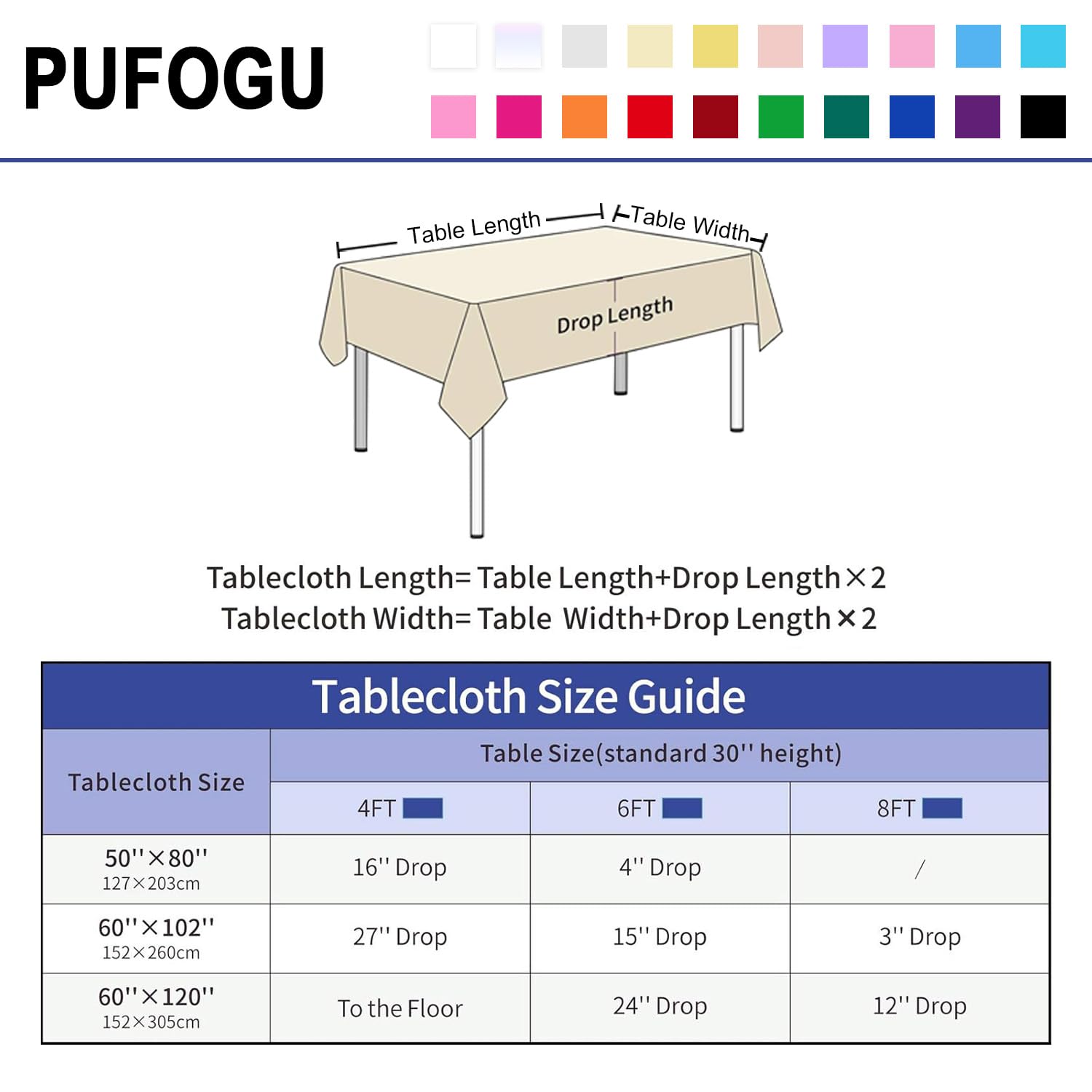 Pufogu 60x102 Inch Silver Sequin Tablecloth - Glitter Rectangular Table Cover for Birthday, Wedding, Bridal & Baby Shower Party Decorations - Perfect for Holiday Celebrations, Banquets and Special Events