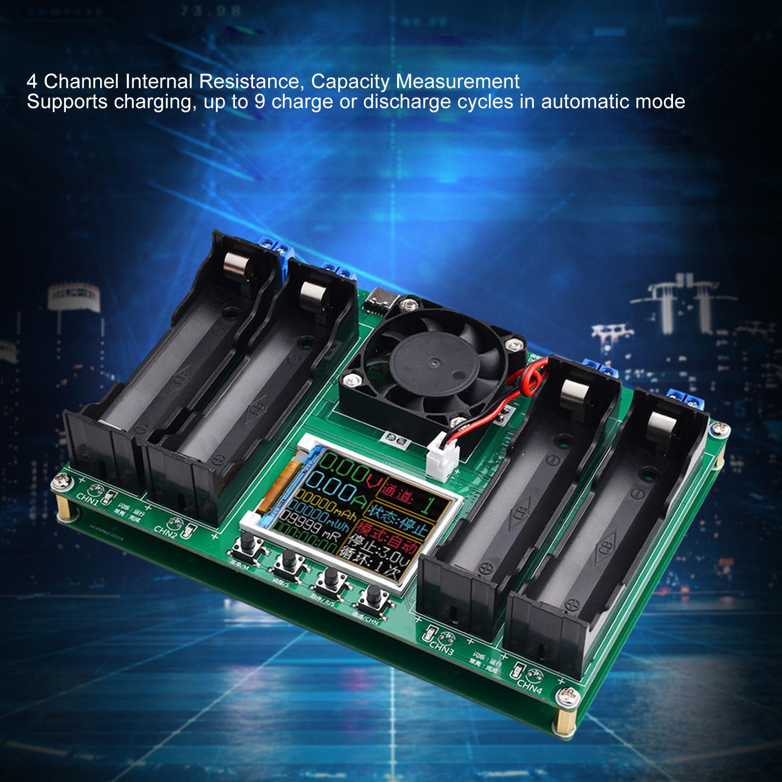 Digital Battery Capacity Tester Module - Accurate Power Meter for AA AAA Li-ion 18650 Batteries - Perfect for DIY Electronics, RC Toys, and Home Energy Storage Systems