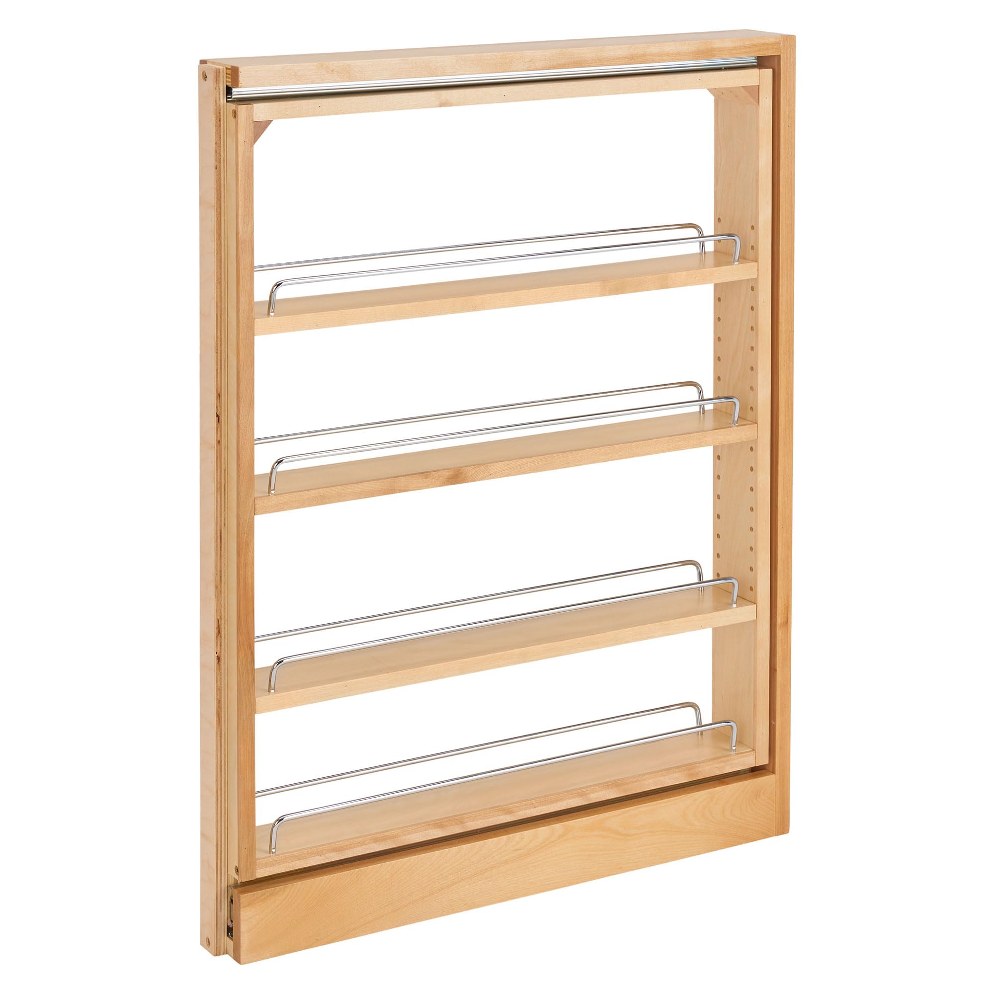 Rev-A-Shelf Pullout Shelf Organizer for Kitchen & Bathroom Cabinets - Wooden Pantry Storage & Spice Rack - Maple Finish - 3