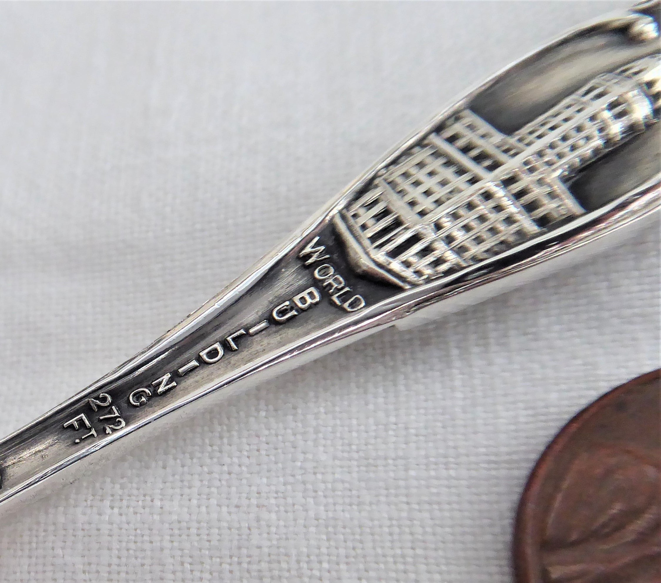 Antique 1900 Joseph Mayer Sterling Silver Souvenir Spoon - Vancouver BC Fully Embossed Collectible - Perfect for Display, Gift Giving & Historical Collections