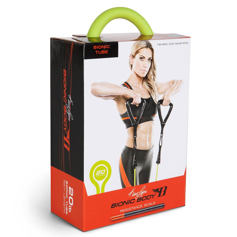 20LB Resistance Bands Set - Bionic Body BBRT 0020 Heavy Duty Exercise Tubes for Home Workouts, Strength Training & Physical Therapy | Perfect for Gym, Travel & Rehabilitation