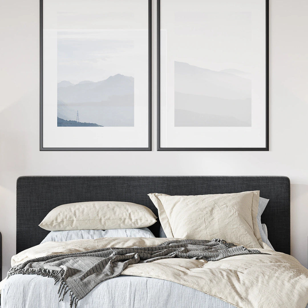 Ultra Comfort Charcoal Headboard for Bed - Modern Upholstered Bed Frame Headboard with Adjustable Height, Perfect for Master Bedroom, Guest Room & Apartment Decor