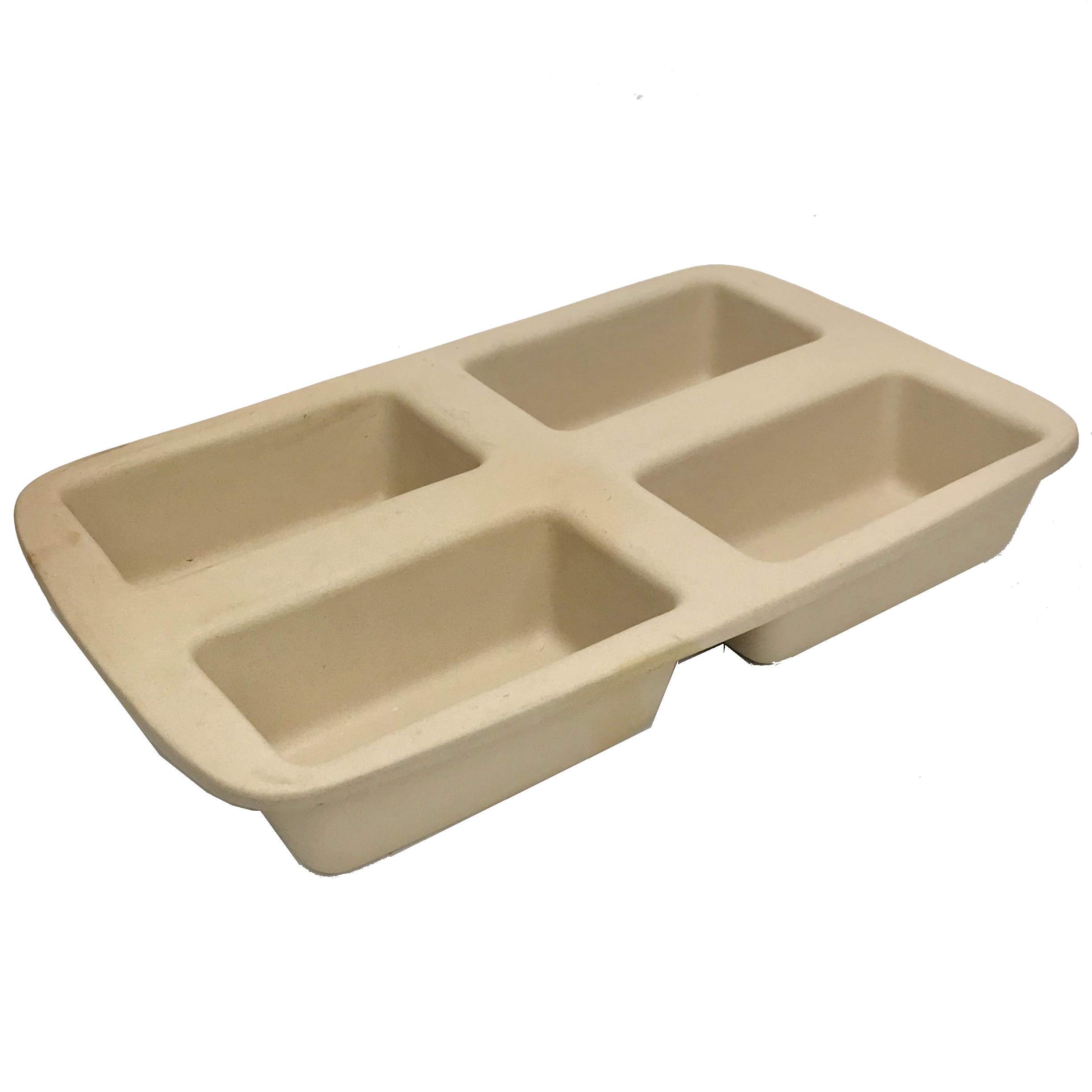 Pampered Chef Stoneware Mini Loaf Pan - 4 Cup Nonstick Baking Dish for Bread, Meatloaf & Desserts | Perfect for Holiday Gifts & Small Batch Baking