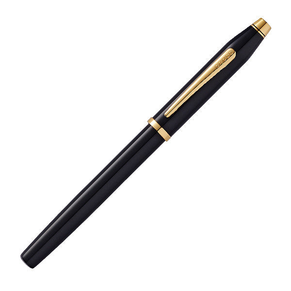 Cross Century II Rollerball Pen - Premium Black Lacquer with Gold Trim for Business Signatures, Gifts & Luxury Writing (Elegant Office & Executive Use)