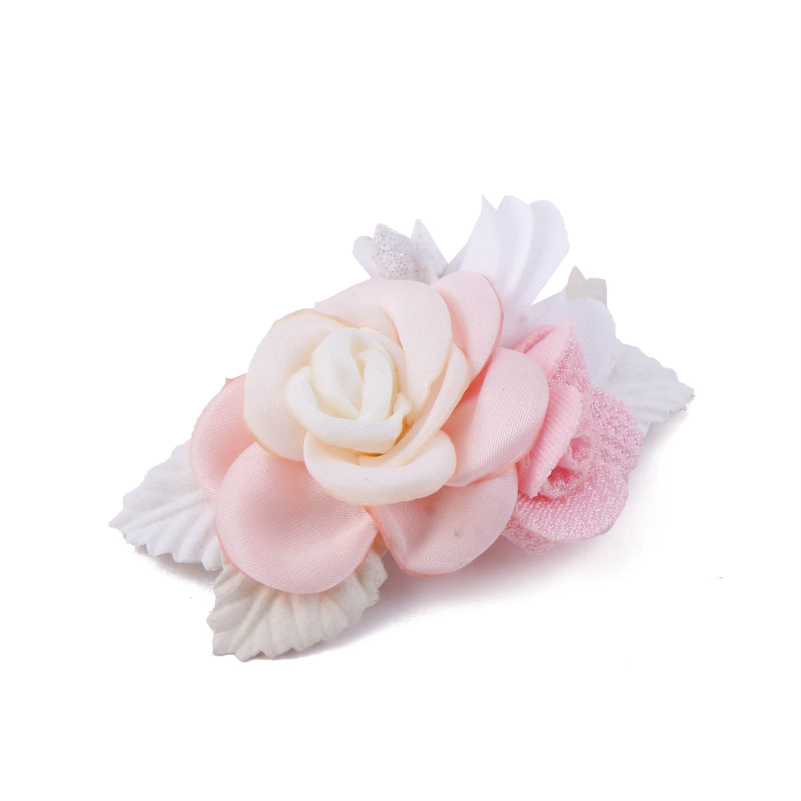Floral Hair Clips Set - 3pcs Flower Bow Hair Accessories for Baby Girls, Toddlers & Teens | Boutique Alligator Clips with Full Lining | Perfect for Birthday Gifts, School, Parties & Special Occasions