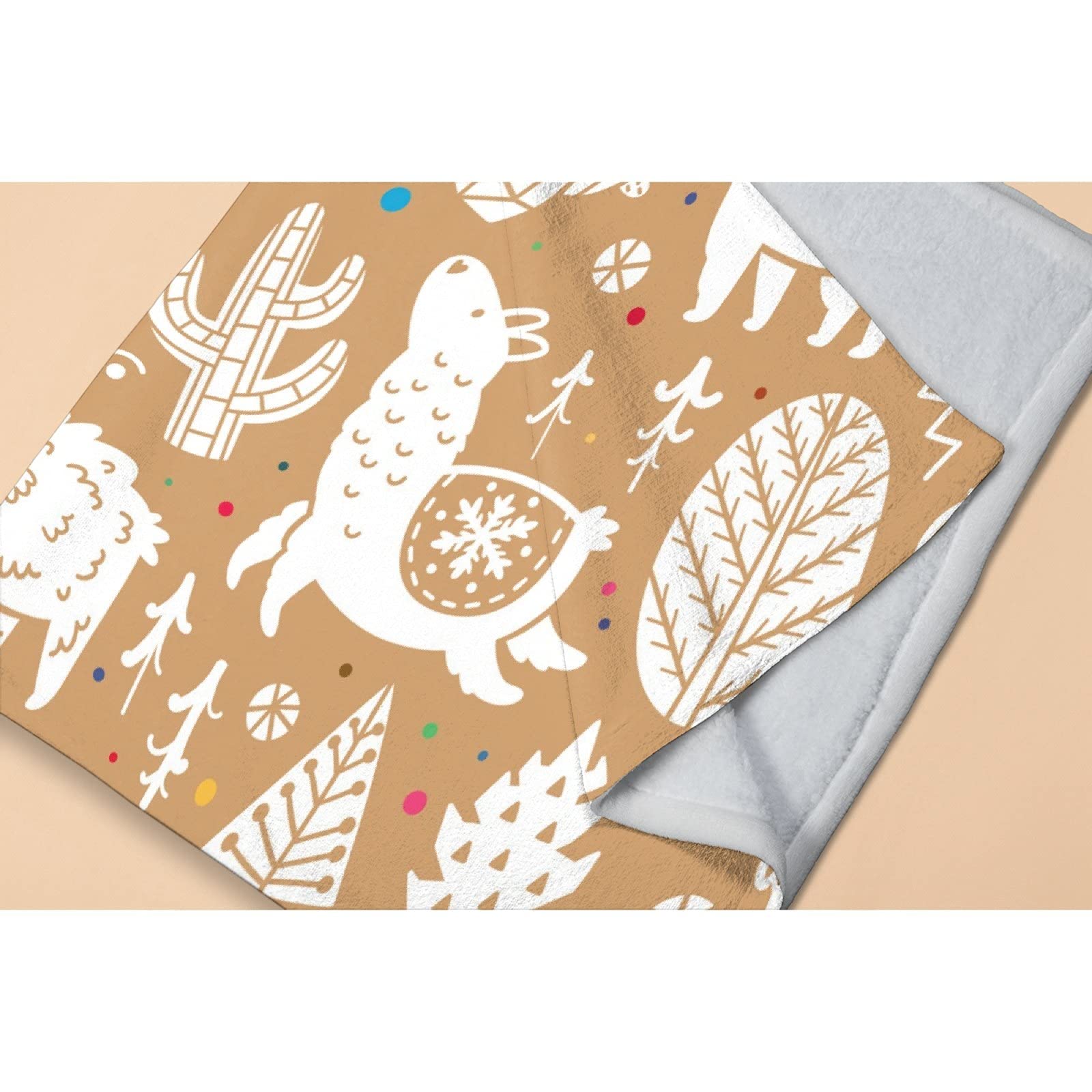 Christmas Llamas Flannel Blanket - Ultra Soft & Warm 50x40 Inch Cozy Shaggy Throw for Bed, Couch, Sofa - Lightweight Home Decor for Kids & Family Use (Perfect for Winter Snuggling & Holiday Gift)
