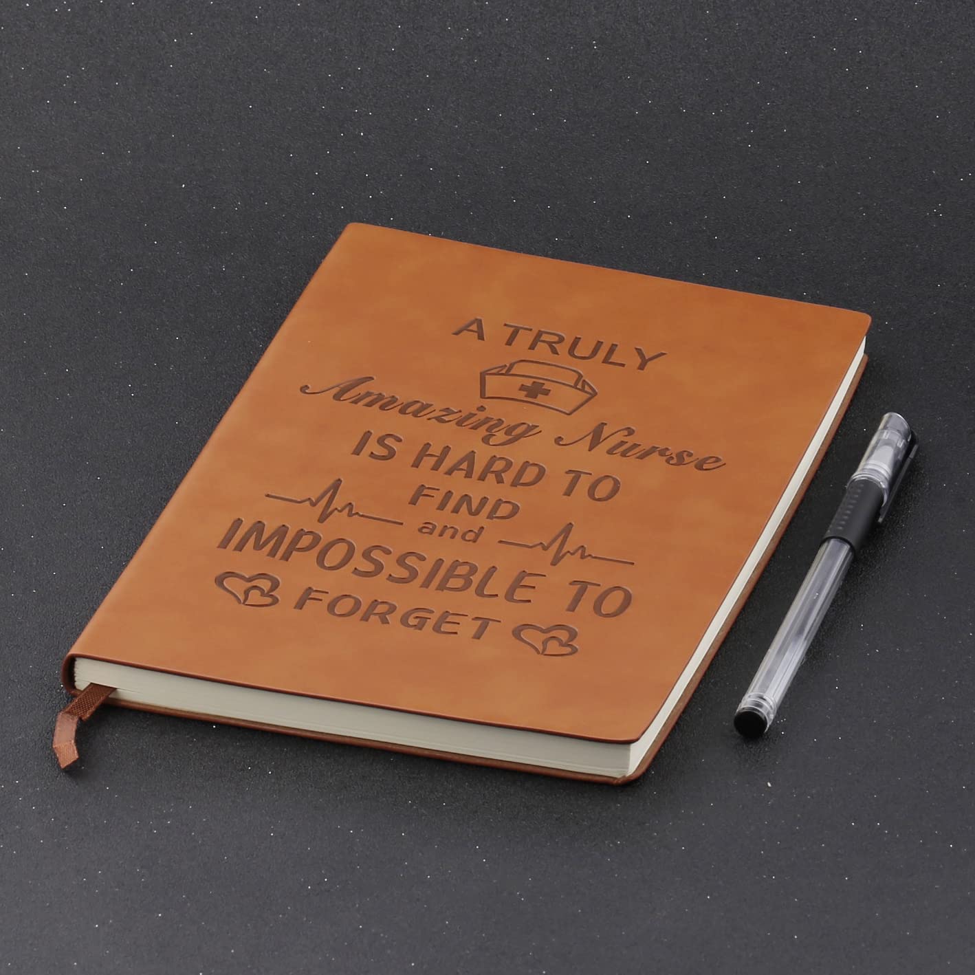 Premium Leather Notebook for Nurse Practitioners - Doctor, EMT, PT, NP, LPN Gift Idea - Nursing Student & Medical Assistant Graduation/Birthday Present (Brown) - Perfect for Clinical Notes, Patient Charts & Daily Journaling