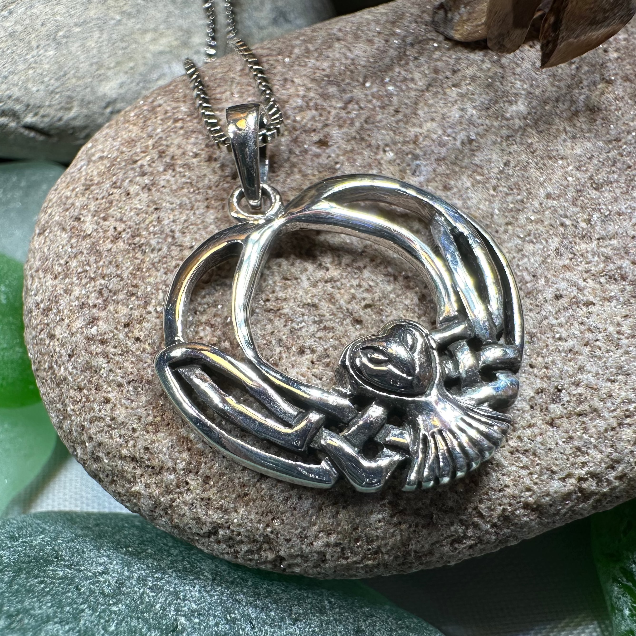 Celtic Owl Pendant Necklace - Handcrafted Sterling Silver Jewelry for Women - Perfect for Gifts, Boho Fashion & Spiritual Protection