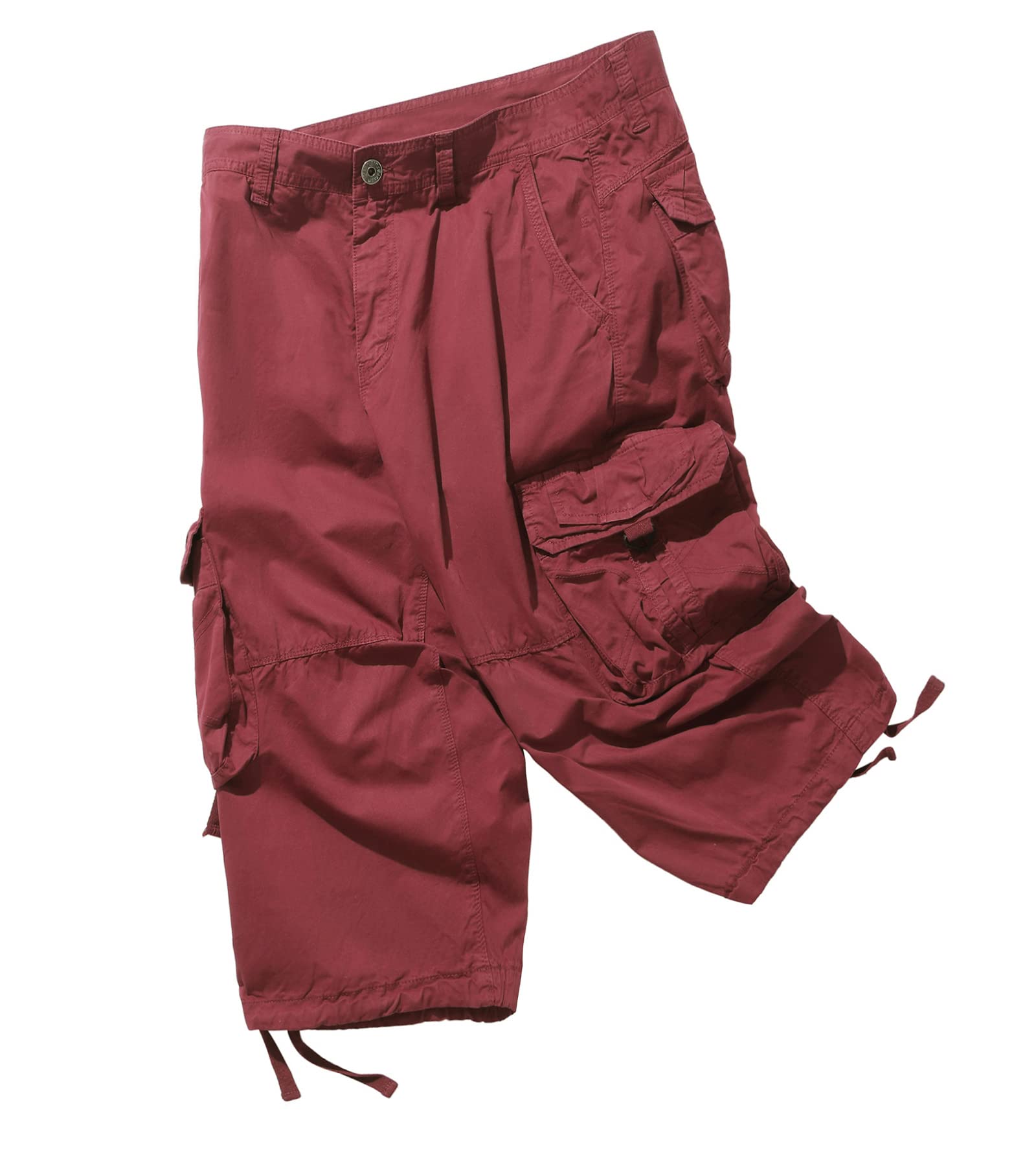 Men's 3/4 Length Cargo Shorts - Below The Knee Stretch Comfort Fit Outdoor Hiking & Summer Casual Wear