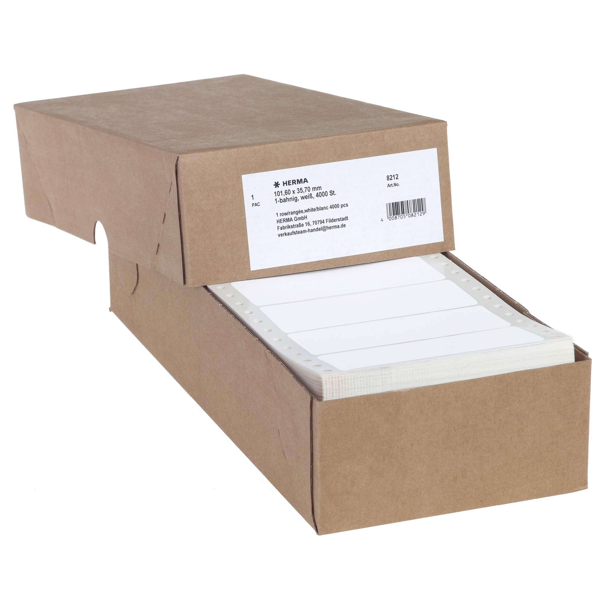 Herma 8212 White Matt Paper Computer Labels 101.6 x 35.7 mm (4
