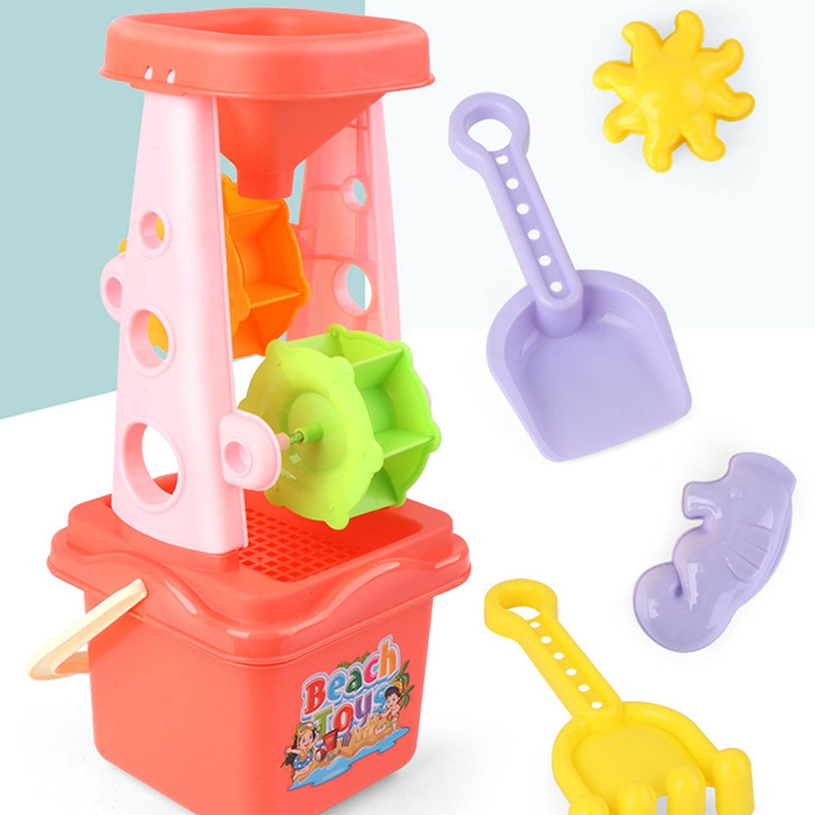 **Muised Beach Toys for Kids & Toddlers - Sand Play Set with Shovel, Bucket & Molds - Outdoor Summer Sandpit Toys for Boys & Girls Ages 1-3 - Perfect for Beach, Backyard & Poolside Fun**