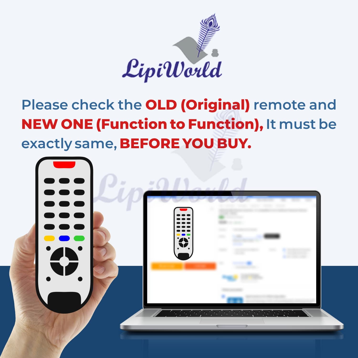 LipiWorld® Universal LED LCD TV Remote Control - Compatible with SANYO, Samsung, Sony & More Smart TVs | Perfect for Living Room, Bedroom & Home Theater Setup