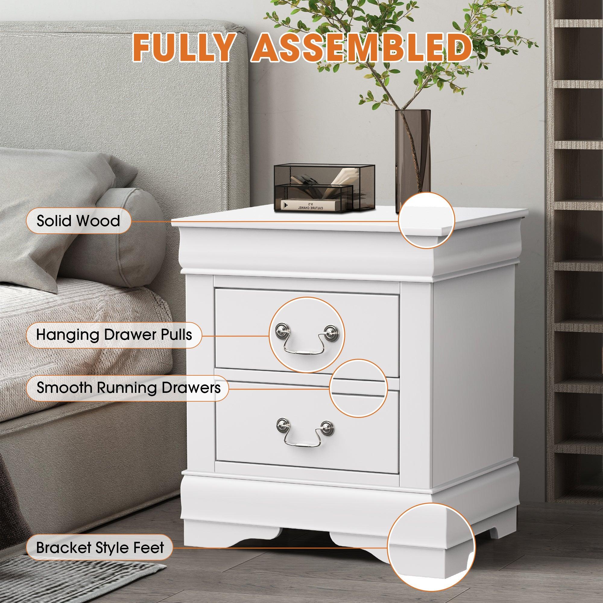 Louis Philippe Night Stand by Furniture of America - Elegant Bedside Table for Bedroom Decor, Storage & Organization