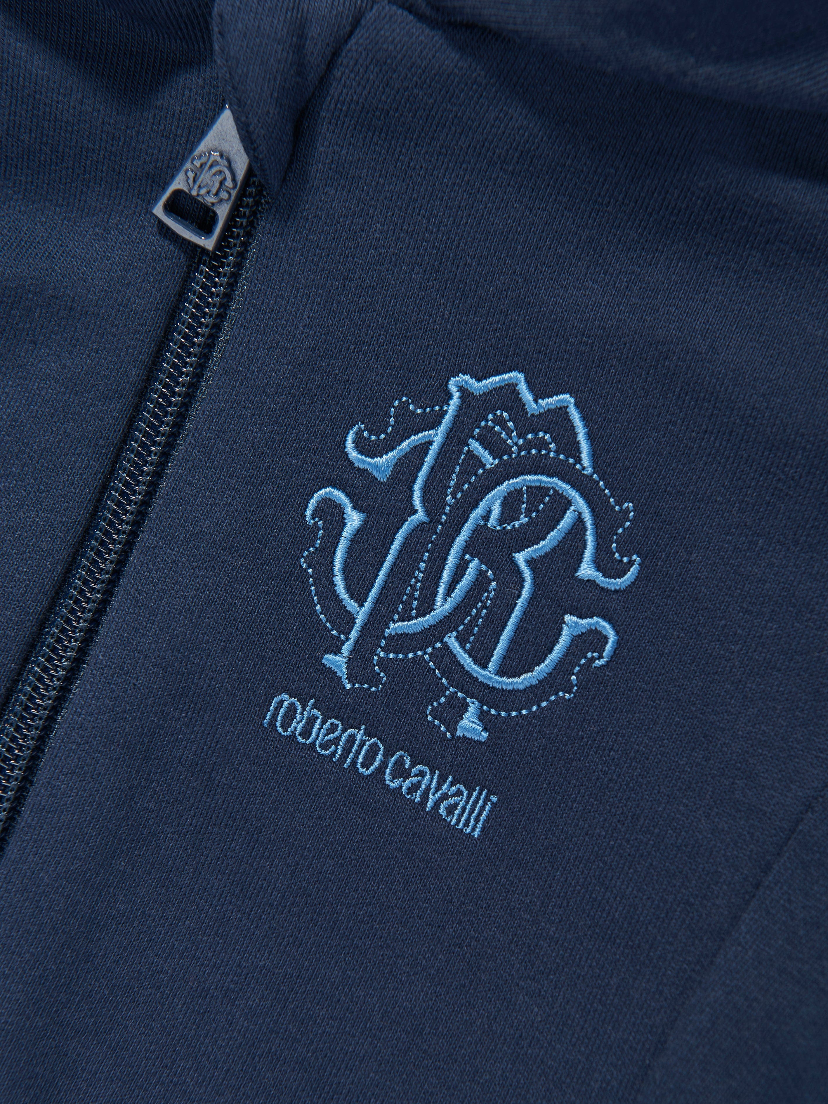 **Baby Boys Navy Logo Zip-Up Hoodie - Soft & Comfortable Pullover for Toddlers - Perfect for Playdates, School & Outdoor Activities**