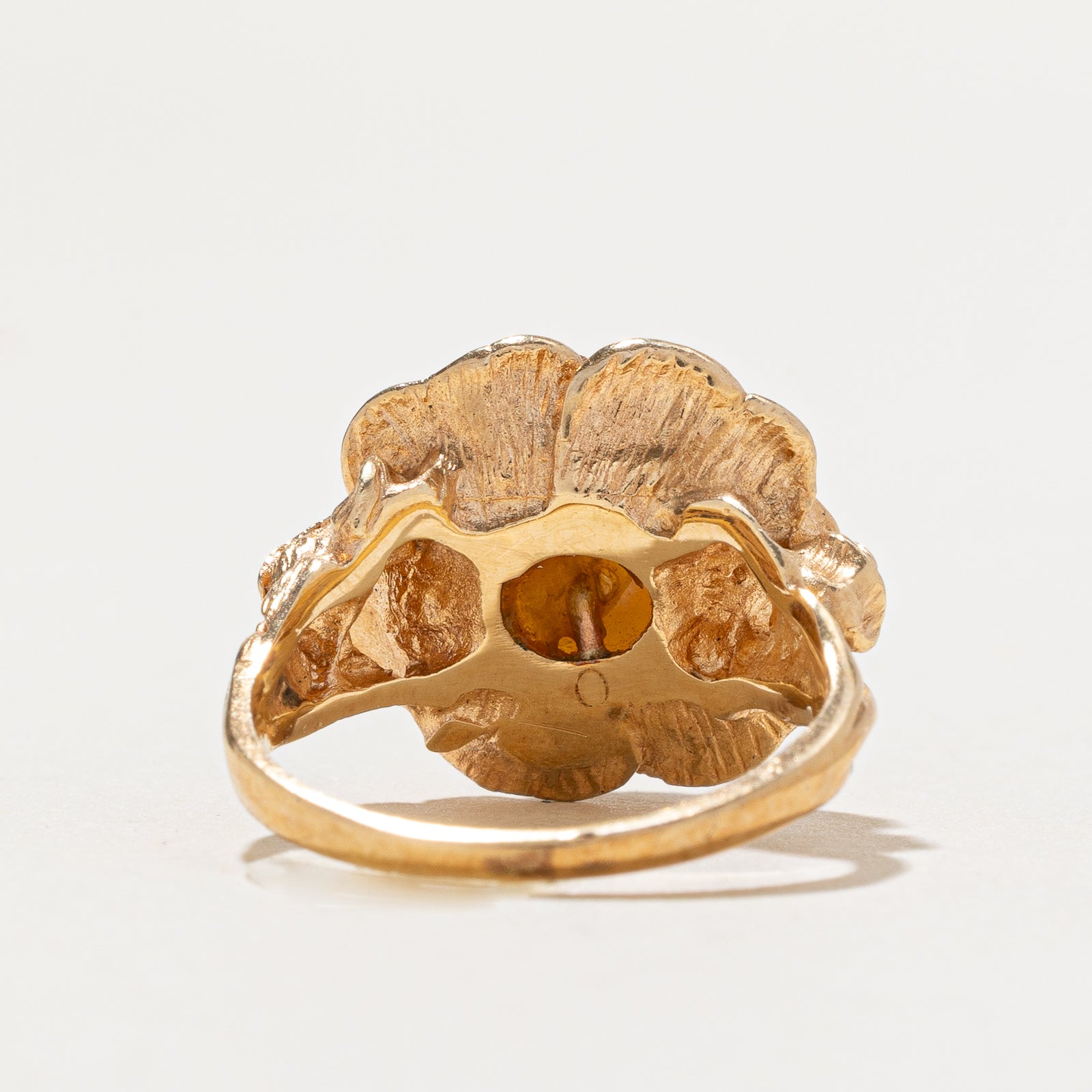 Solitaire Pearl Flower Ring - Elegant 14K Gold Plated Sterling Silver Ring for Women, Size 5.25 | Perfect for Weddings, Anniversaries & Special Occasions