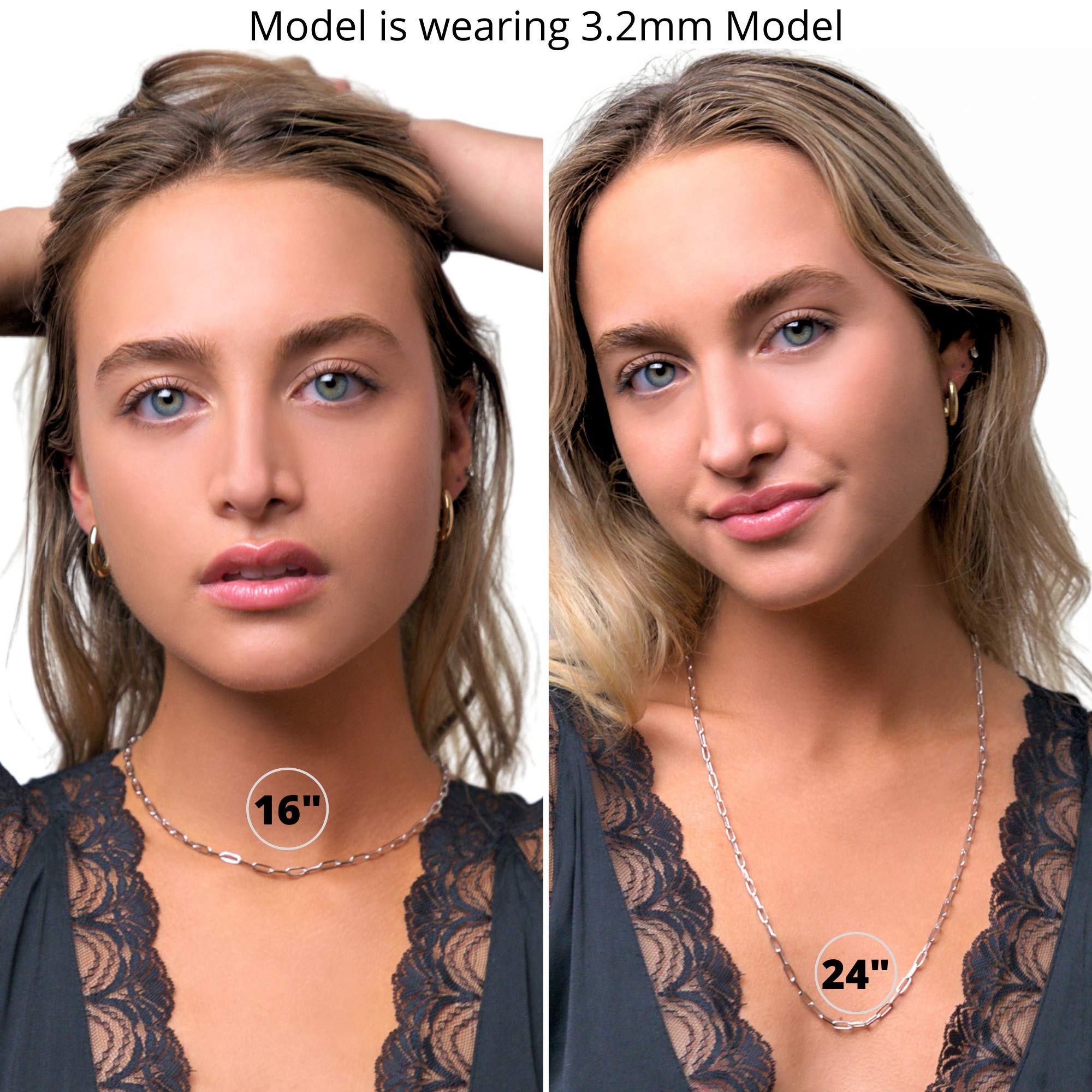 Beaux Bijoux Paperclip Chain Necklace for Women - Sterling Silver 14k Gold Plated Trendy Layering Necklace | Adjustable Width & Length | Italian Crafted Fine Jewelry | Perfect for Everyday Wear, Office Style & Gift Giving