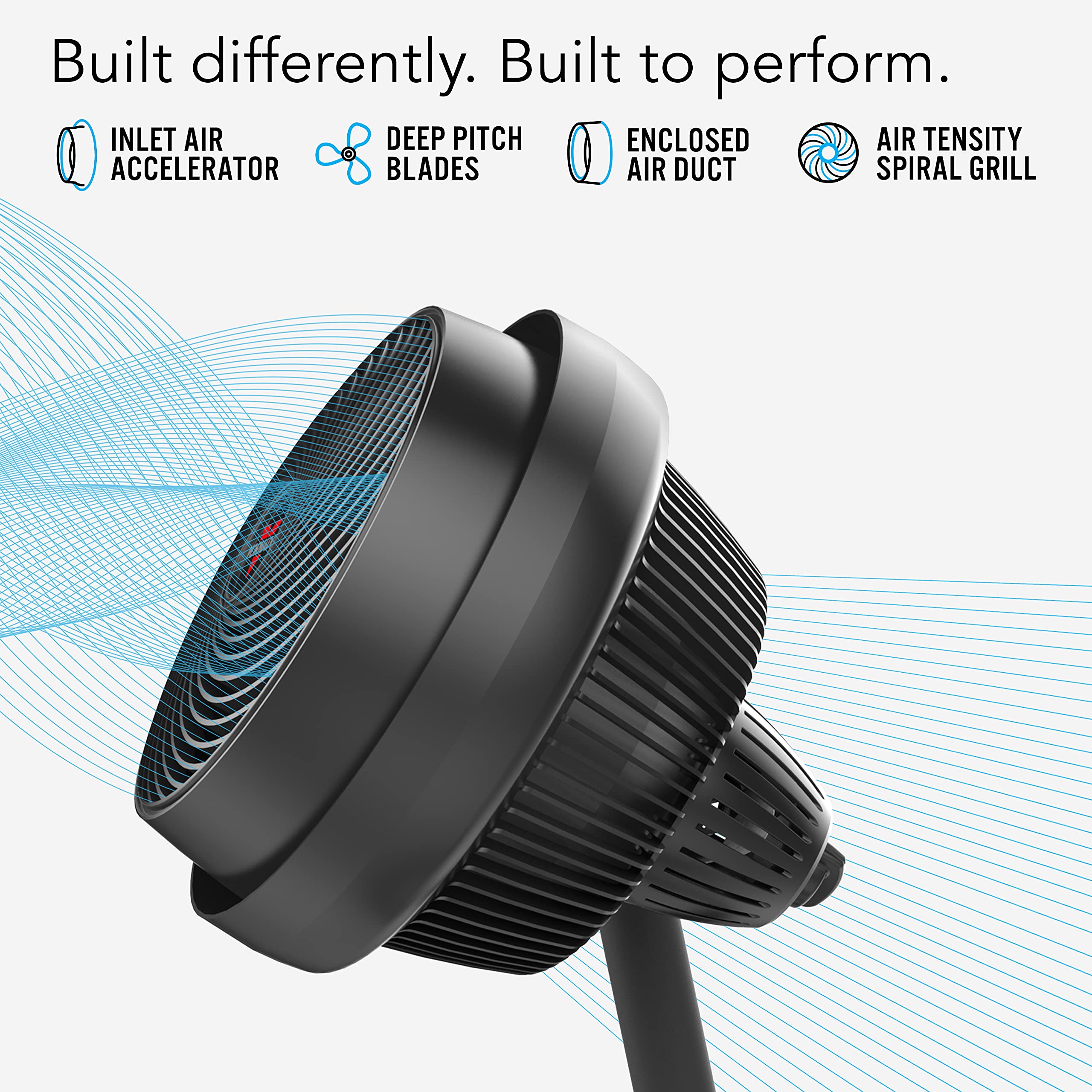 Vornado 693 Mid-Size Whole Room Air Circulator Fan with Adjustable Height - Quiet Cooling Fan for Home, Office & Bedroom - Black Medium Airflow Circulator Fan for Year-Round Comfort