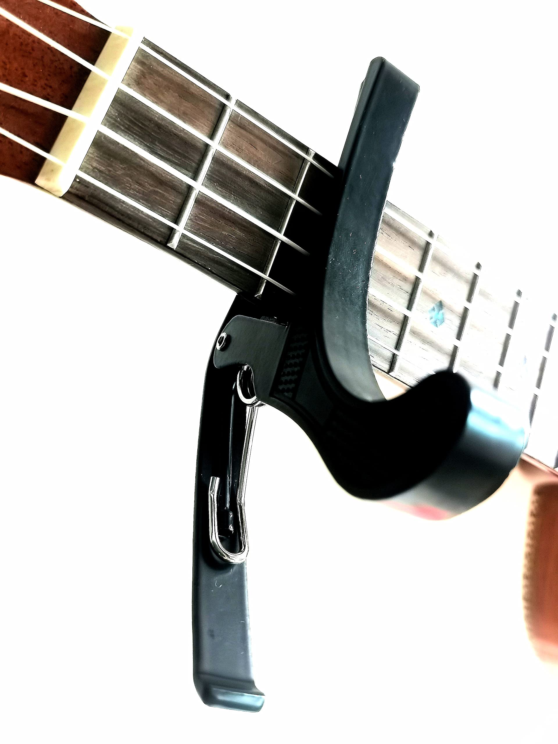 Professional Guitar Capo - Heavy Duty Metal Capo for Acoustic & Electric Guitars, Bass (Black) - Perfect for Live Performances, Studio Recording & Practice Sessions