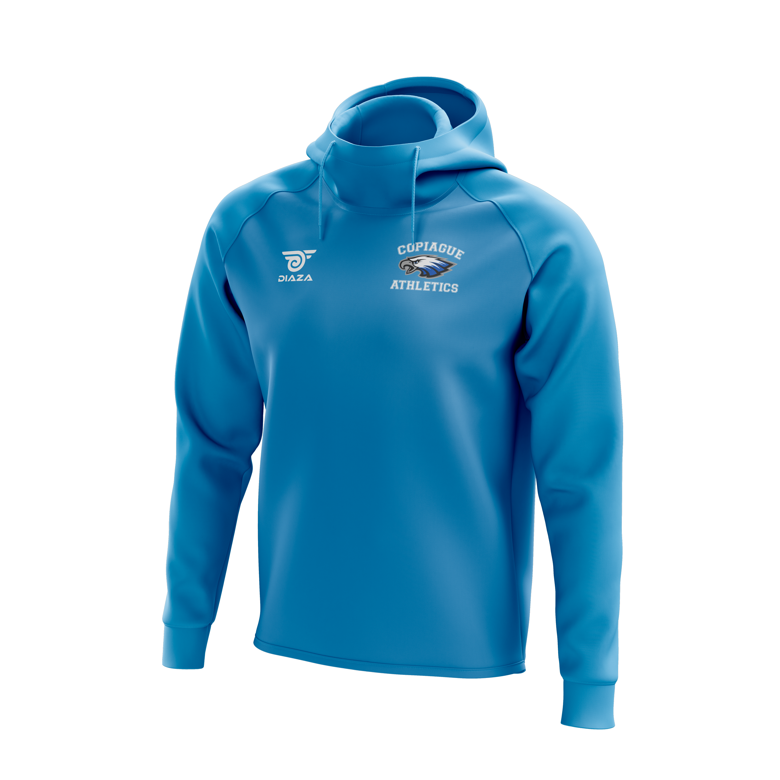 Copiague Athletics Men's Cotton Hoodie - Soft Blue Pullover for Casual Wear & Gym Workouts | Comfortable & Stylish Sweatshirt