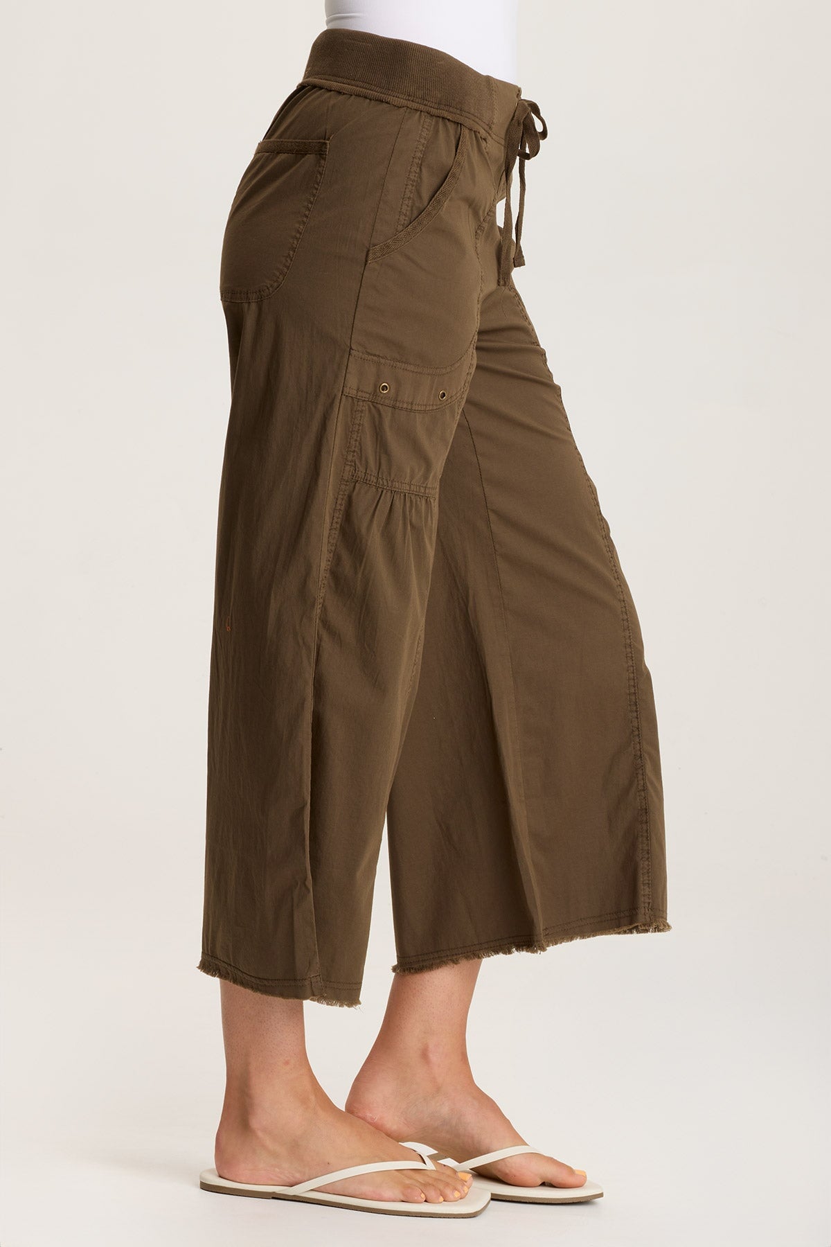 Seaver Women's Poplin Wide Leg Crop Pants - Comfortable High Waisted Casual Trousers for Spring & Summer | Perfect for Office, Travel & Everyday Wear