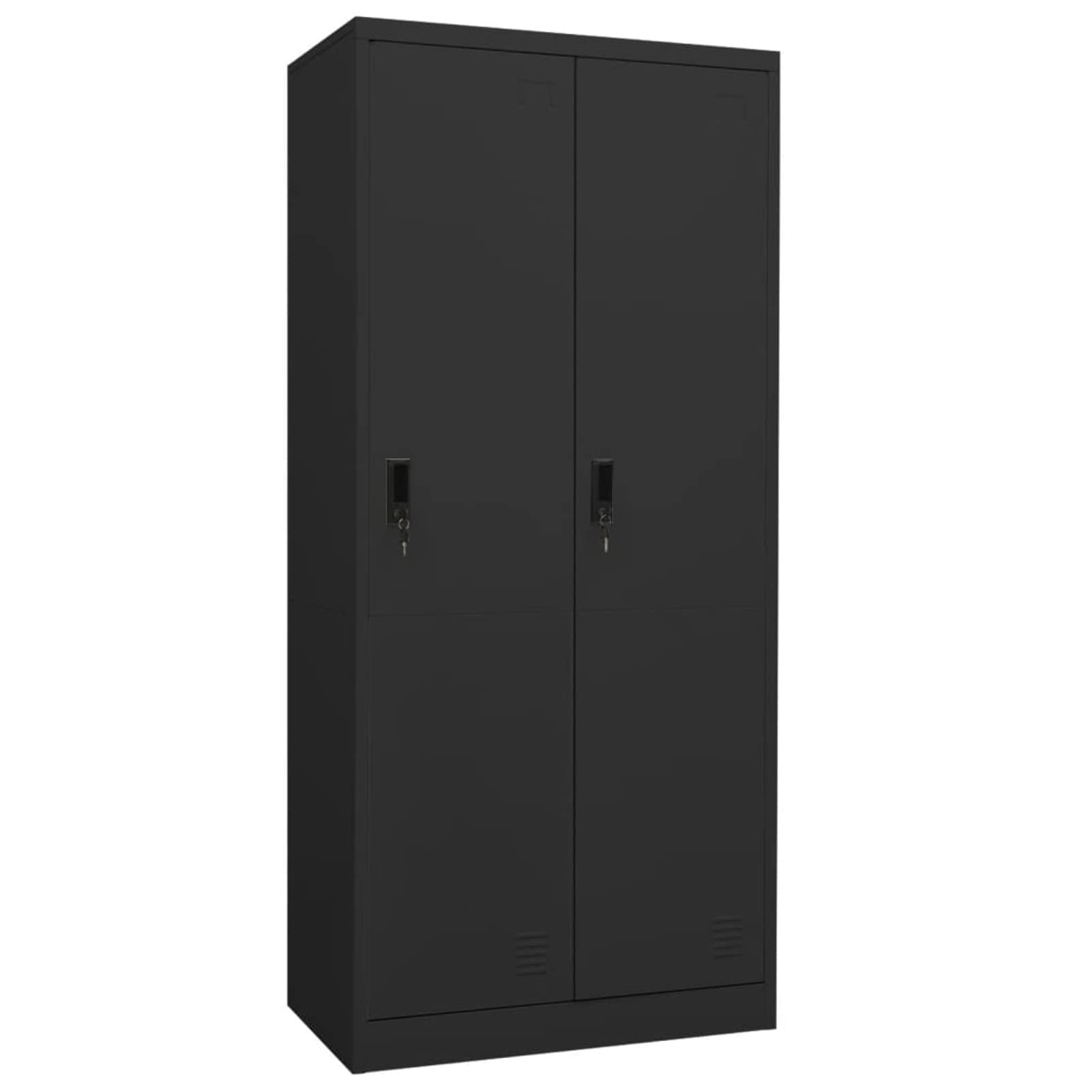 Festnight Metal Wardrobe Cabinet with Hanging Rod - 31.5