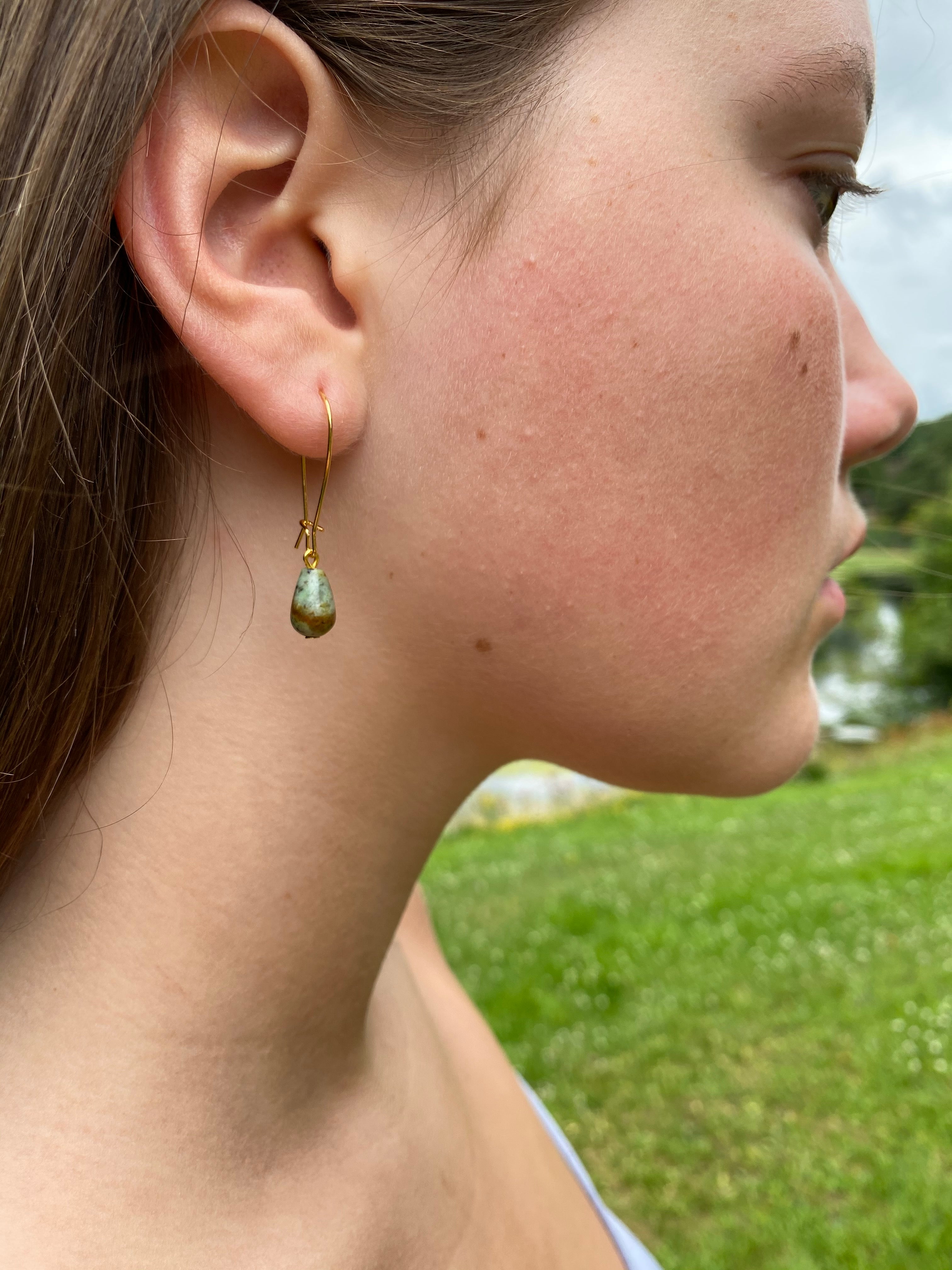 Exquisite African Turquoise Drop Earrings for Women | Handmade Boho Jewelry | Perfect for Weddings, Parties & Everyday Wear