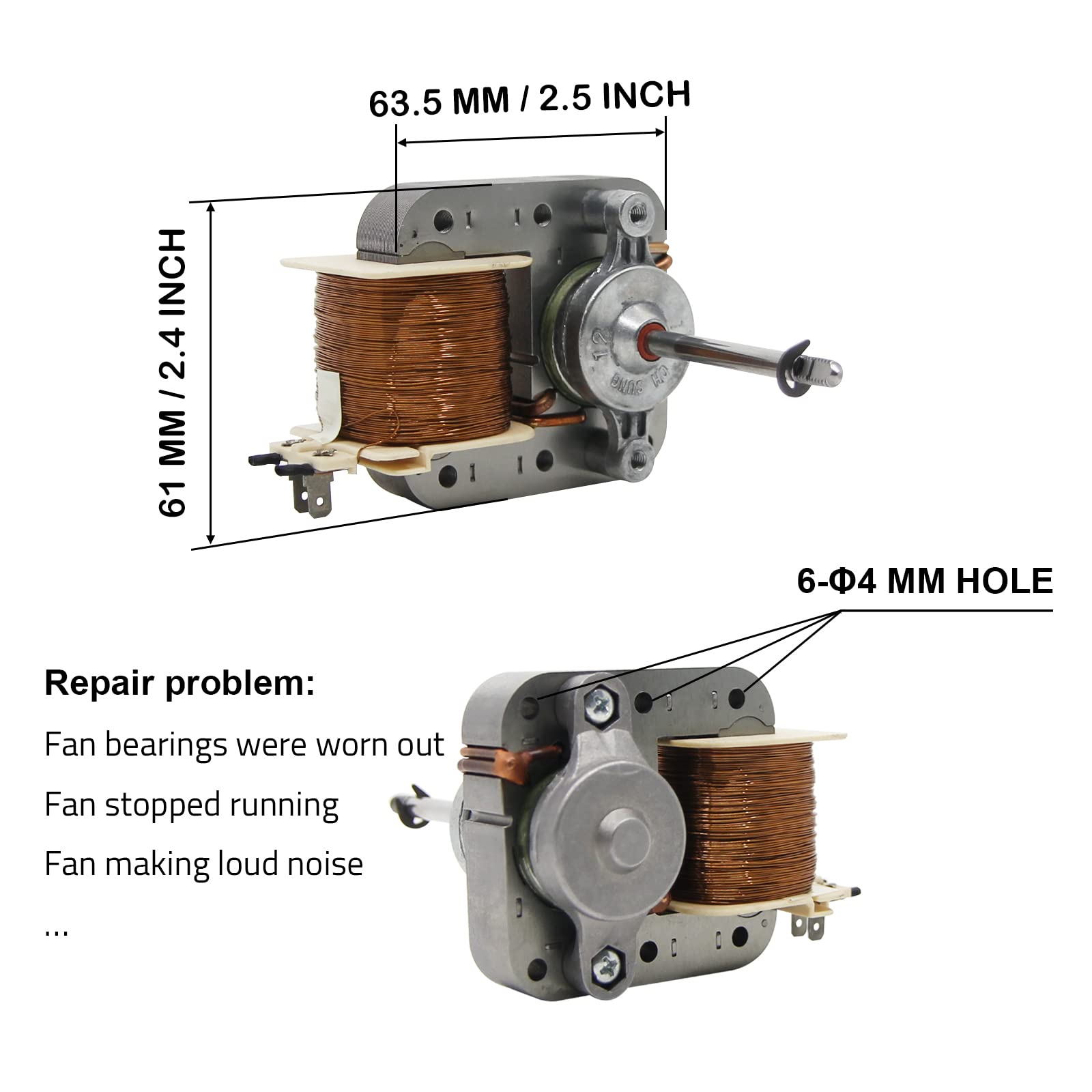 LG Range Convection Oven AC Fan Blower Motor Replacement Part - Compatible with EAU61865301 & EAU60722701 Models - Perfect for Kitchen Appliance Repair and Maintenance