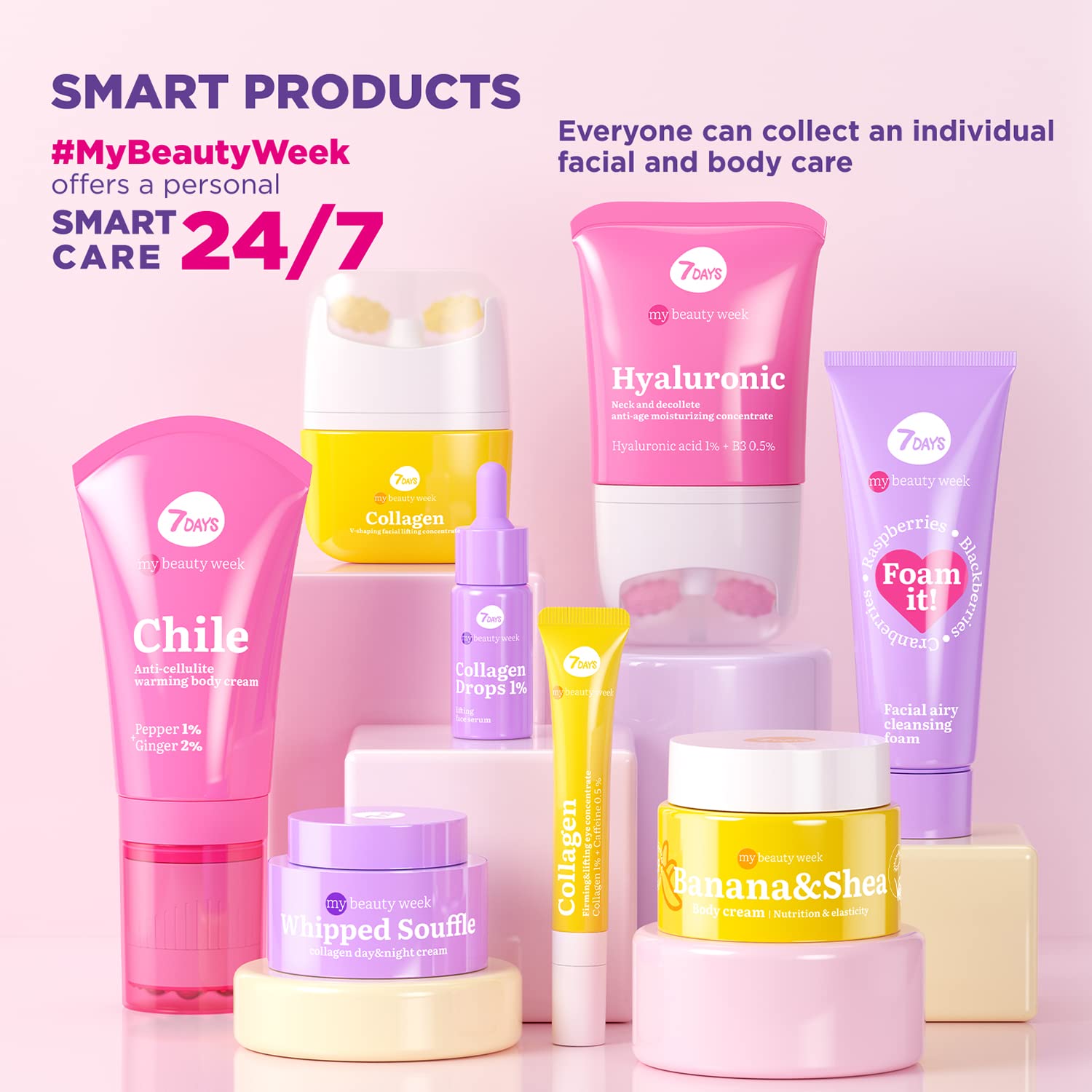 7 Days Korean Skincare Gift Set with Hyaluronic Acid Serum & Face Mask - Anti-Aging Moisturizing Routine for Women & Teens - Perfect for Daily Use, Travel & Self-Care Pampering