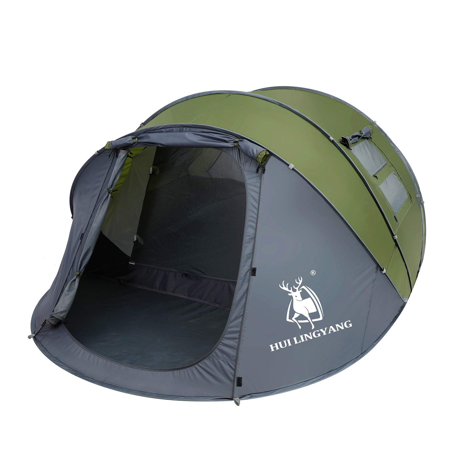 6 Person Easy Pop Up Tent - 12.5’ x 8.5’ x 53.5
