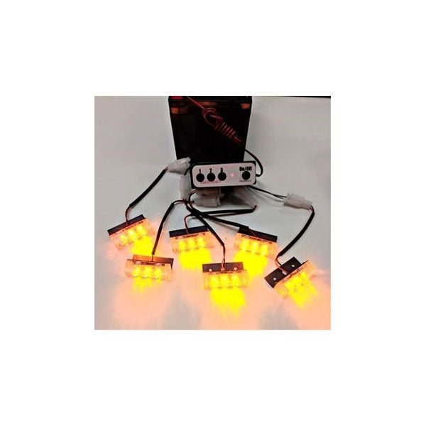 High Visibility LED Warning Light Kit - Emergency Safety Beacon for Vehicles & Construction Sites - Perfect for Roadside Emergencies, Work Zones & Hazard Alerts