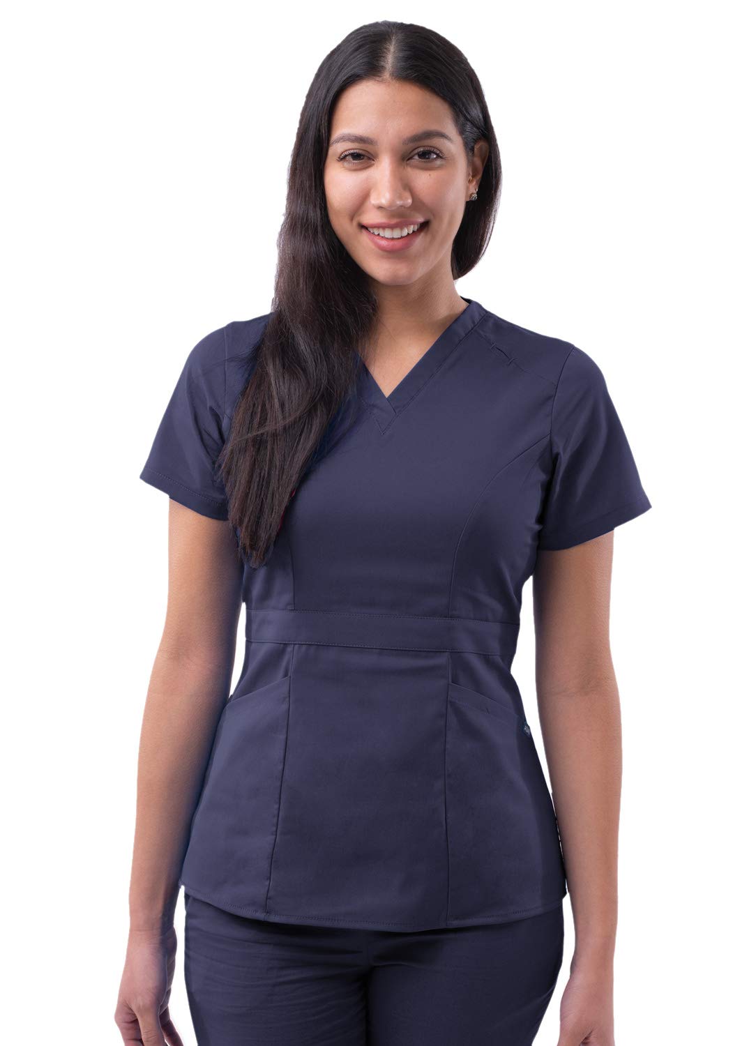 Adar Pro Women's Scrubs - Stylish Tailored Peplum Scrub Top for Nurses, Doctors & Healthcare Professionals | Comfortable Medical Uniform for Long Shifts