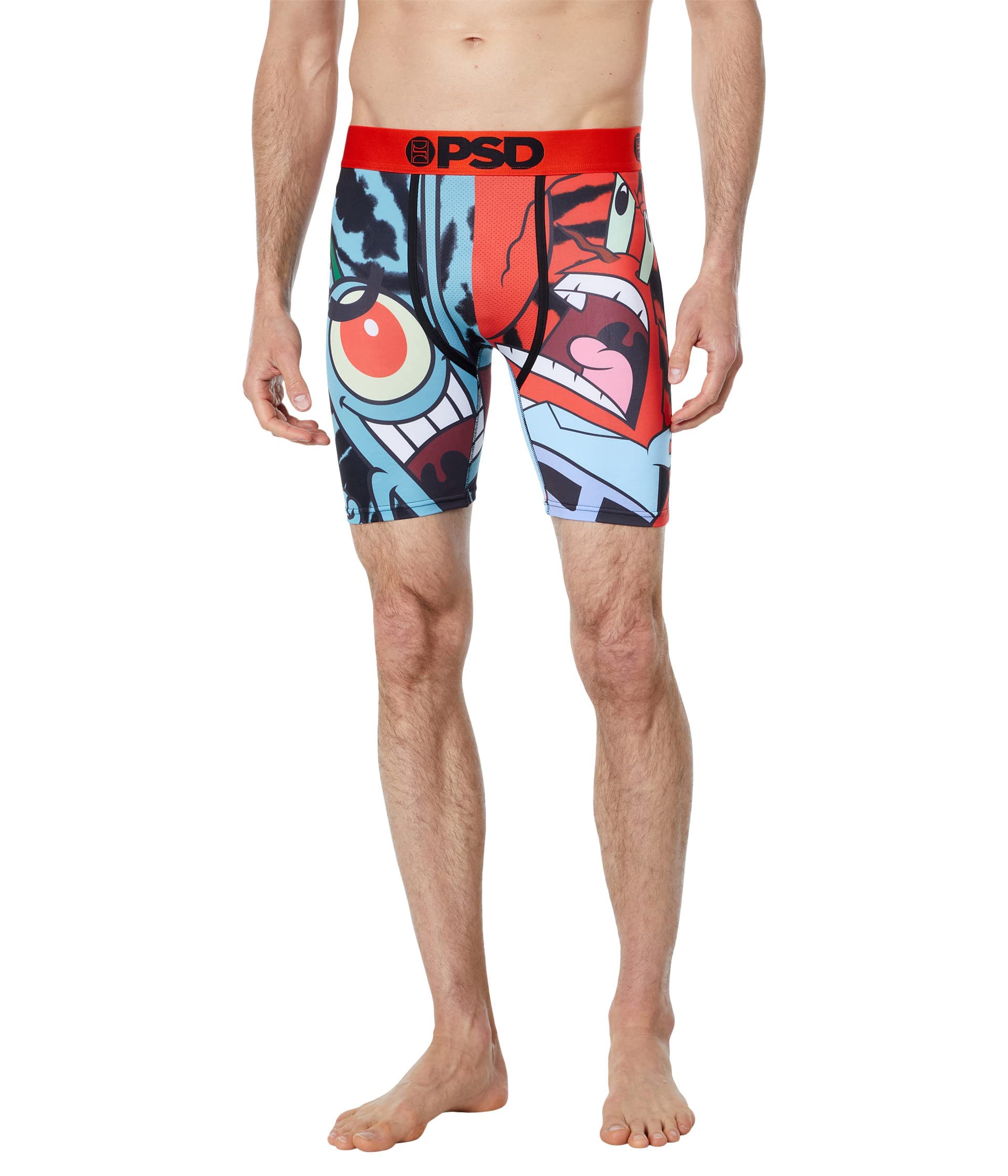 PSD Men's Spongebob Squarepants Boxer Briefs - Breathable & Supportive Underwear with Moisture-Wicking Fabric for Daily Wear & Comfort - Perfect for Casual, Sleep & Lounge
