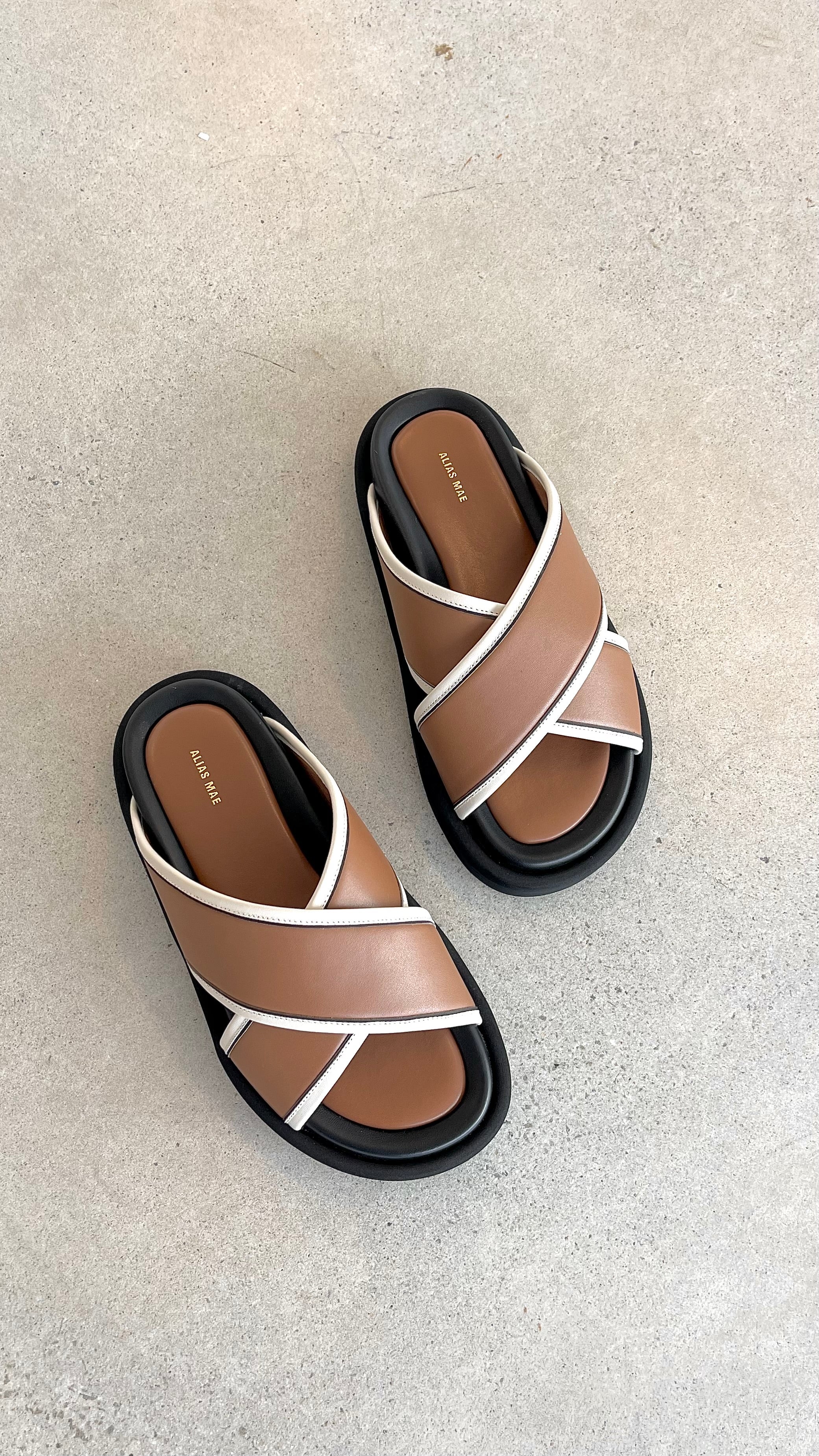 Anissa Slide Sandals - Genuine Pecan Leather Comfortable Slides for Women | Perfect for Beach, Pool, and Casual Summer Wear