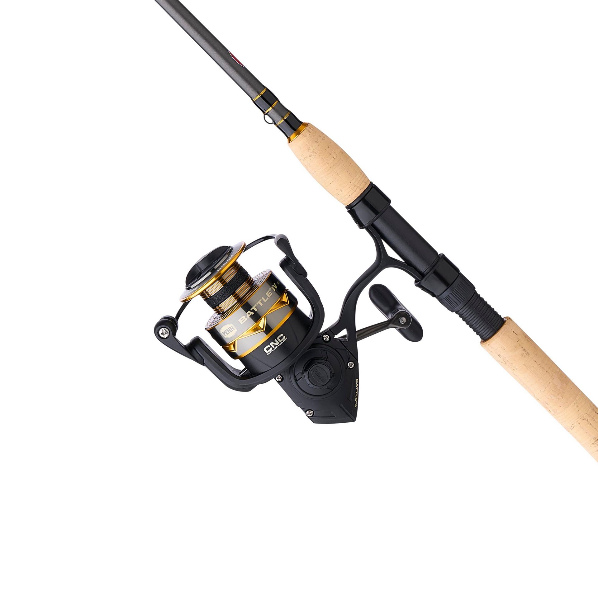 Battle IV Travel Spinning Rod and Reel Combo - Lightweight Fishing Gear for Travel, Backpacking, and Saltwater Fishing | Portable Spinning Rod for Bass, Trout, and Freshwater Fishing