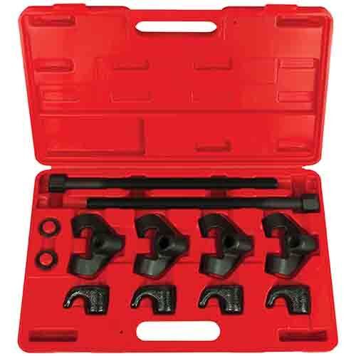 2-Piece Coil Spring Compressor Kit - Twin & Single Claw with 300mm Screw for Car Suspension Repair | Automotive DIY Tool for Strut Replacement & Spring Maintenance