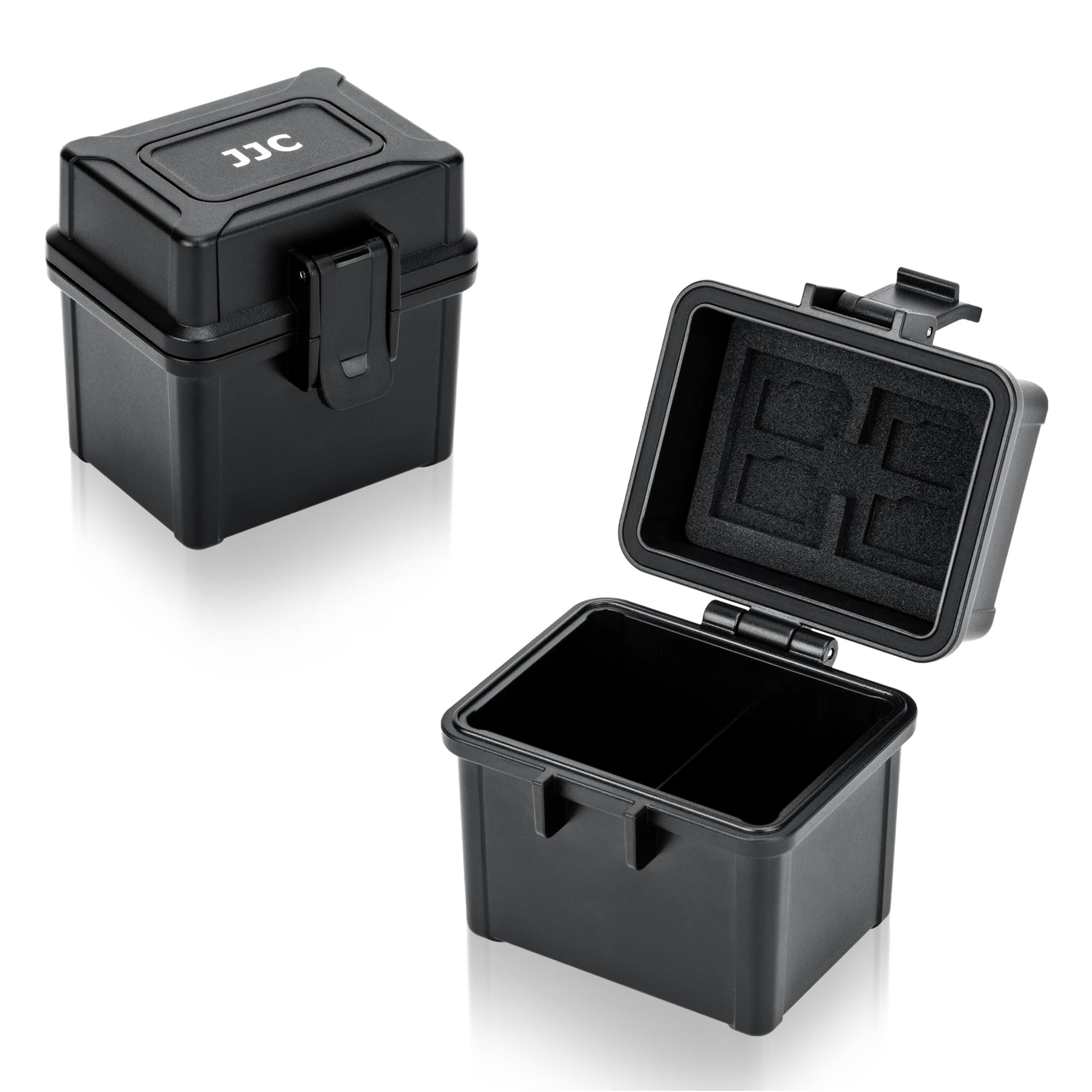 Compact Battery and Memory Card Storage Organizer for 2 Camera Batteries, 2 SD Cards & 4 Micro SD Cards - Includes 3 Protective Foam Pads | Perfect for Photographers, Travelers & Tech Enthusiasts