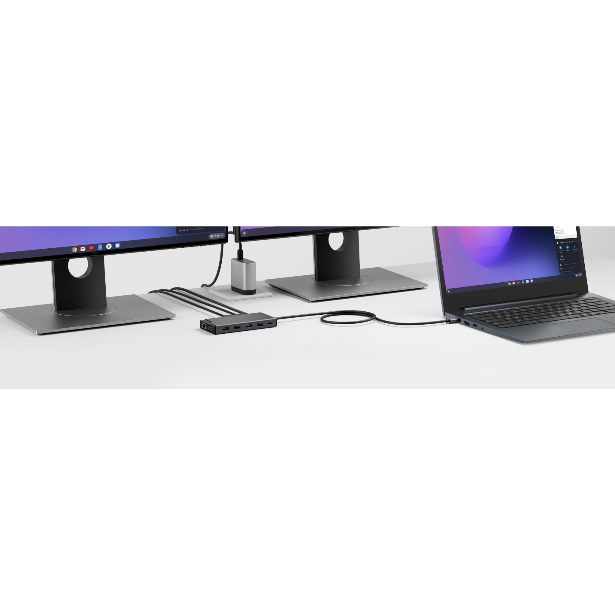 ALOGIC MV2 USB C 12-in-1 Dual Display Mini Docking Station for MacBook Pro/Air, Laptop - HDMI, Ethernet, USB Ports | Home Office & Gaming Setup Accessory