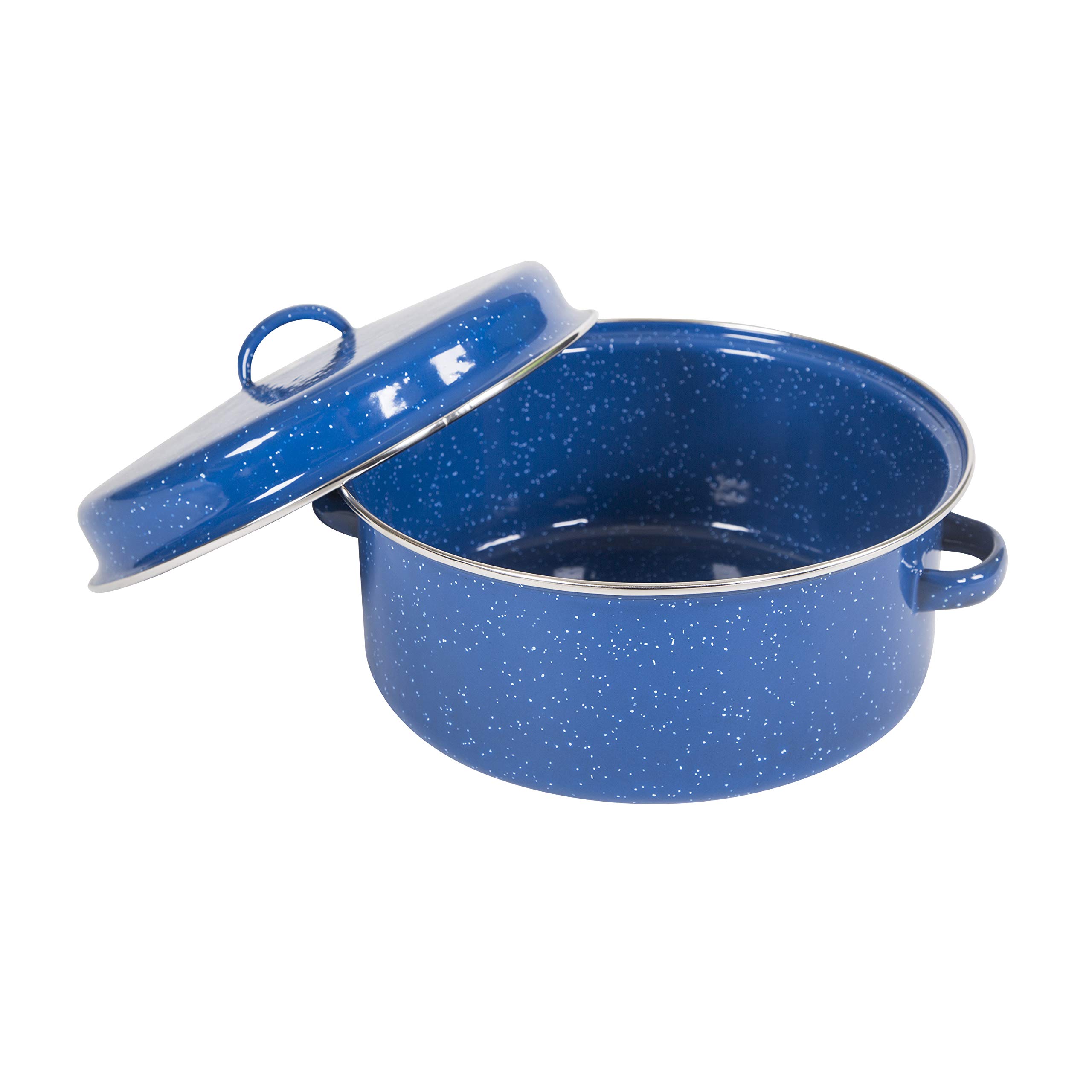 Stansport Enamel Camping Cook Pot - Durable Outdoor Cooking Pot for Camping, Hiking & Backpacking - Perfect for Boiling Water, Cooking Meals & Outdoor Adventures