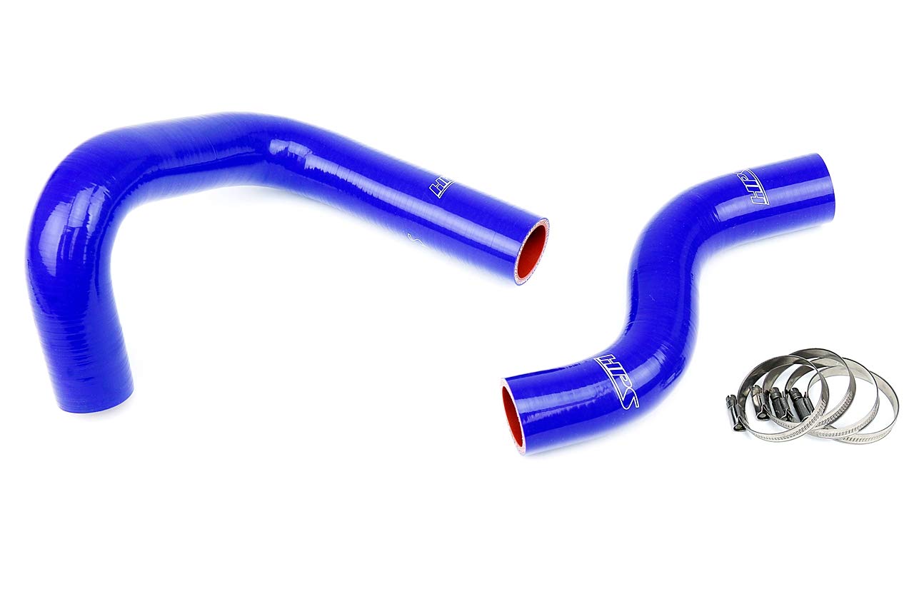 HPS 57-1450-BLUE High Performance Silicone Radiator Hose Kit - Coolant Replacement for Enhanced Engine Cooling - Perfect for Car, Truck & Off-Road Vehicle Maintenance