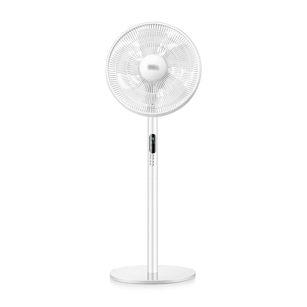 Quiet DC Motor Pedestal Fan with Remote Control - 3 Speed Adjustable Stand Floor Fan for Bedroom, Living Room & Office (White) - Perfect for Cooling, Air Circulation & Home Comfort